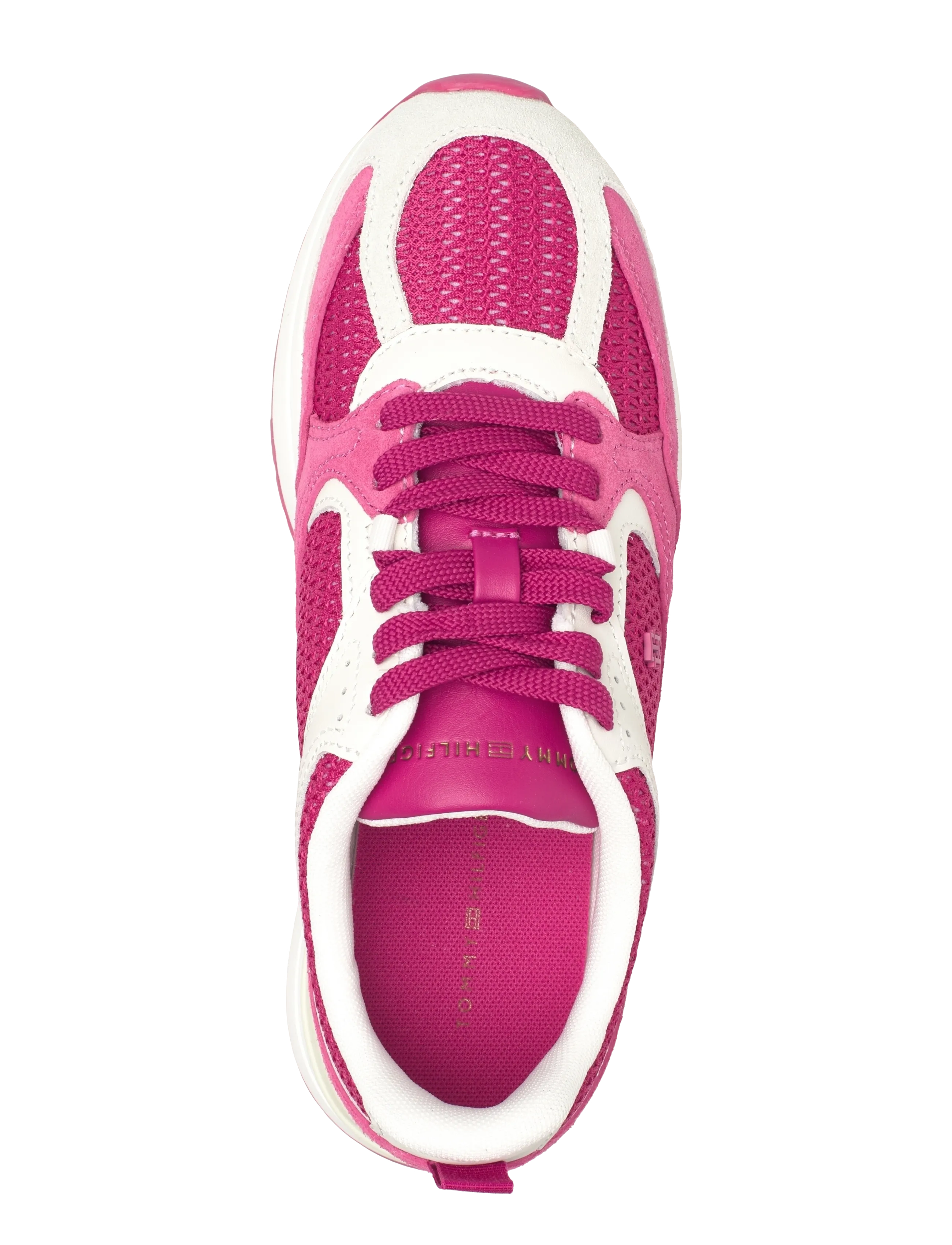 Tommy Hilfiger - TH MIX MATERIAL RUNNER - konfirmation - fuchsia ecru - 3