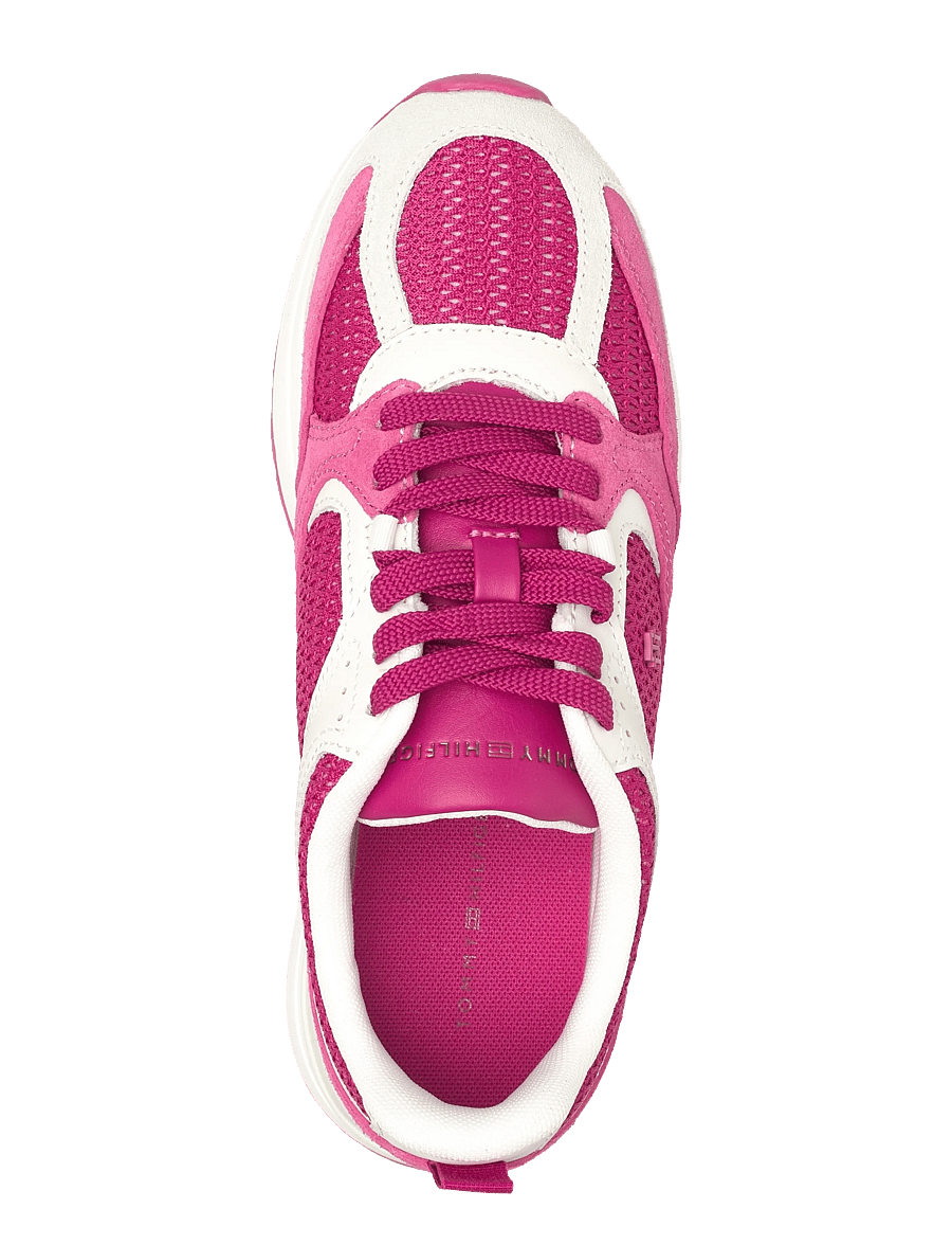 Tommy Hilfiger - TH MIX MATERIAL RUNNER - konfirmation - fuchsia ecru - 3