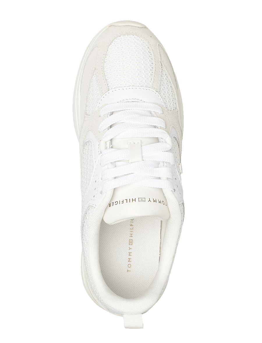 Tommy Hilfiger - TH MIX MATERIAL RUNNER - konfirmation - white ecru - 3