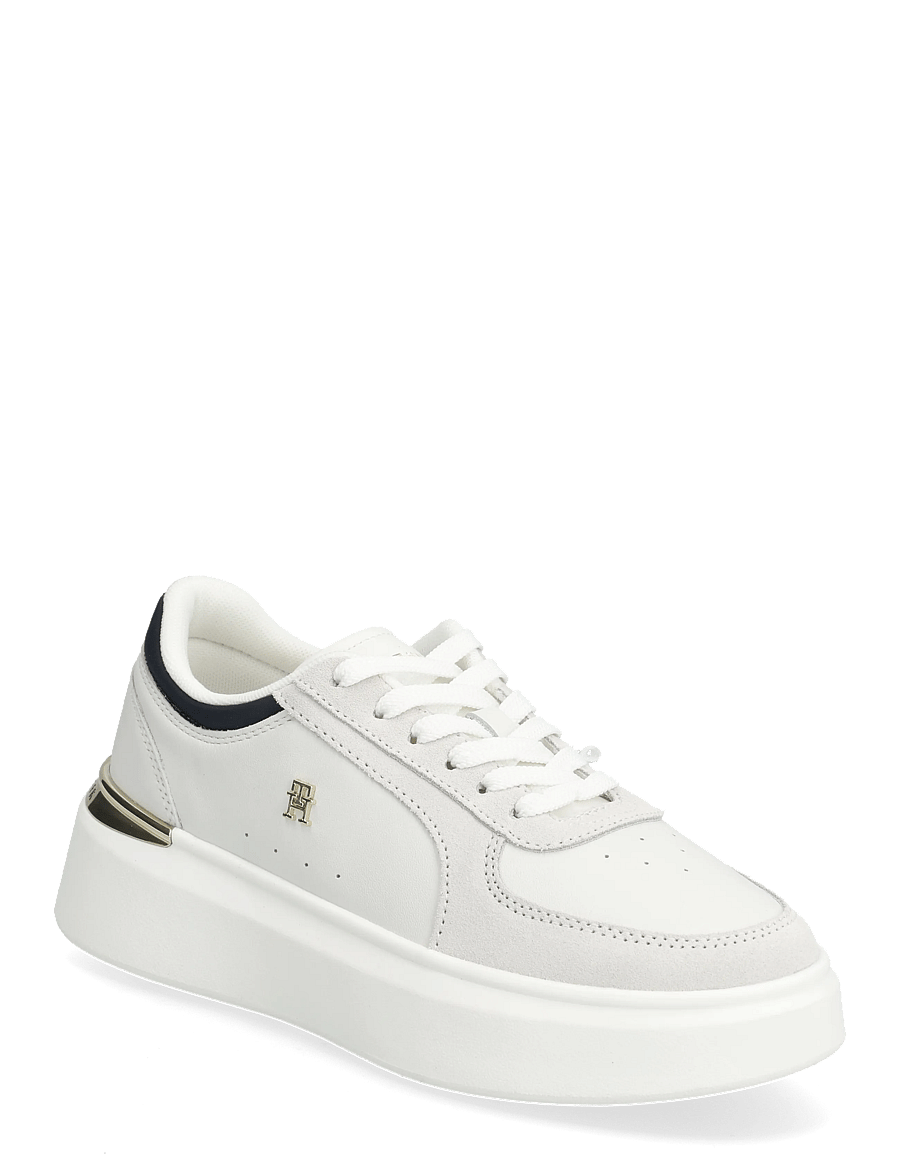Tommy Hilfiger - TH SATIN PLATFORM SNEAKER - confirmation - ecru space blue - 0