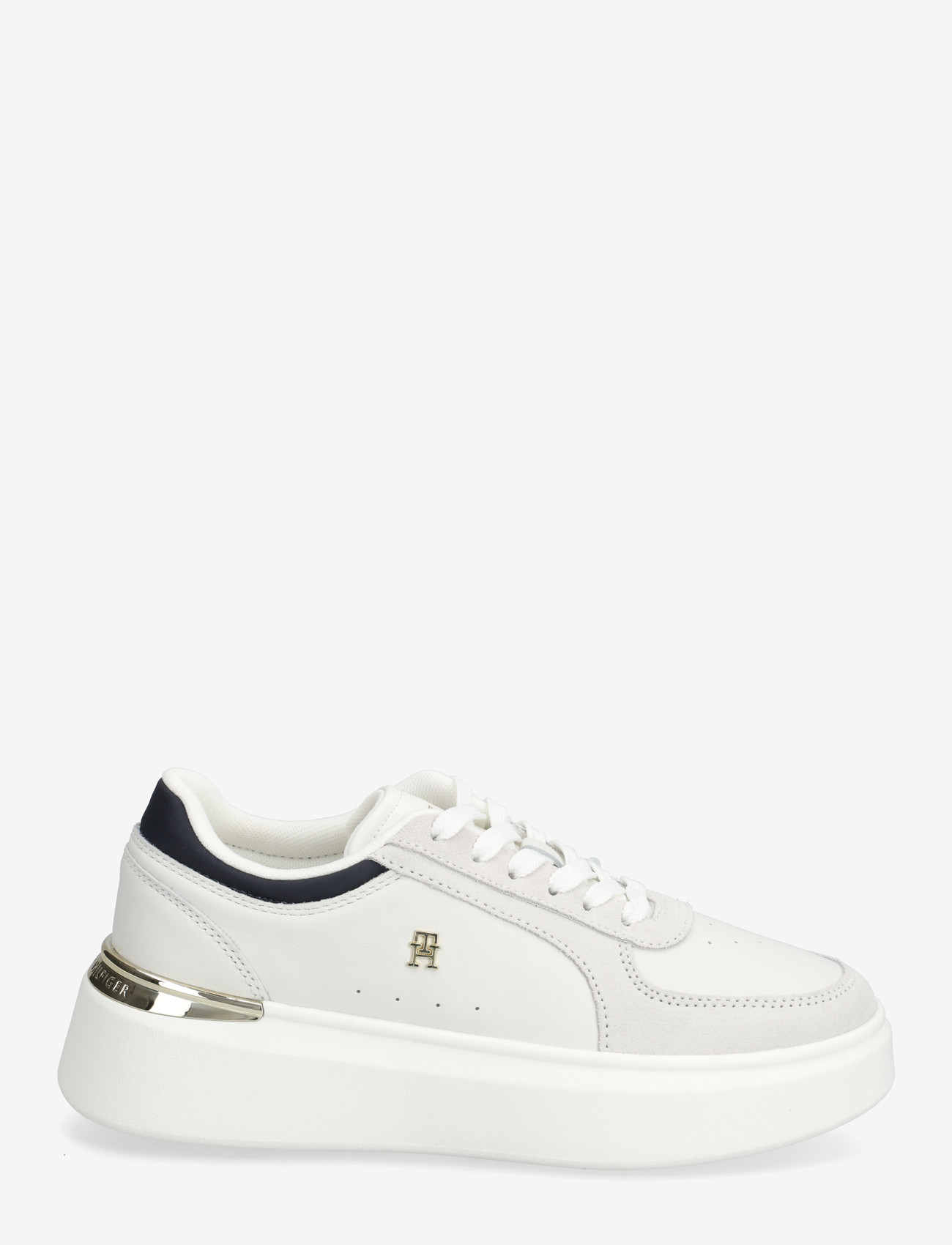 Tommy Hilfiger - TH SATIN PLATFORM SNEAKER - konfirmationstøj - ecru space blue - 1