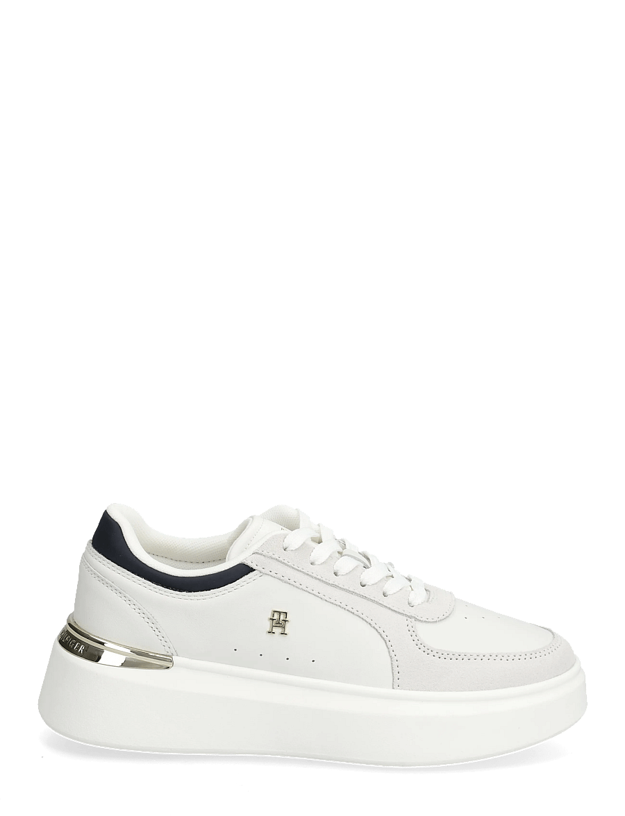Tommy Hilfiger - TH SATIN PLATFORM SNEAKER - confirmation - ecru space blue - 1