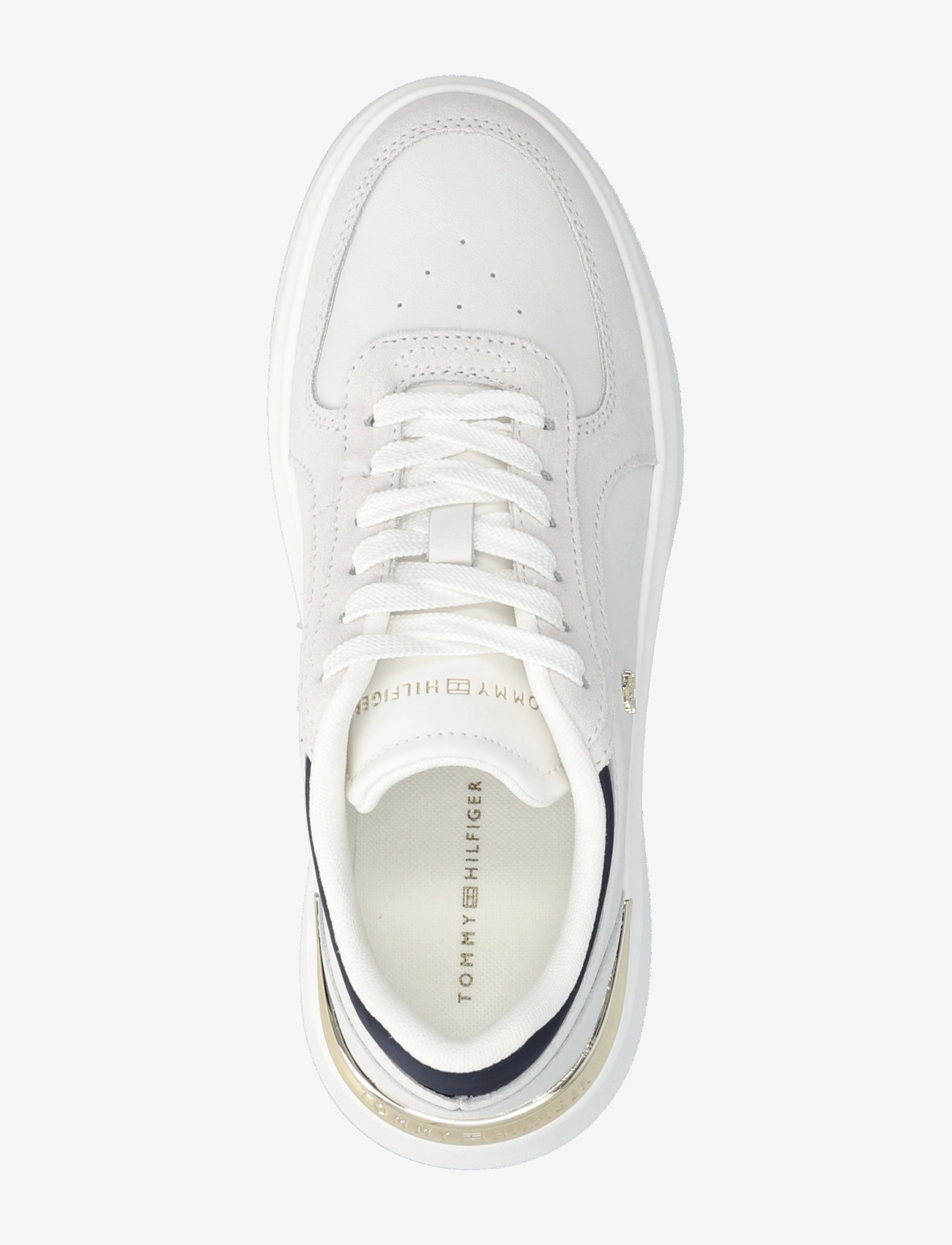 Tommy Hilfiger - TH SATIN PLATFORM SNEAKER - konfirmationstøj - ecru space blue - 3