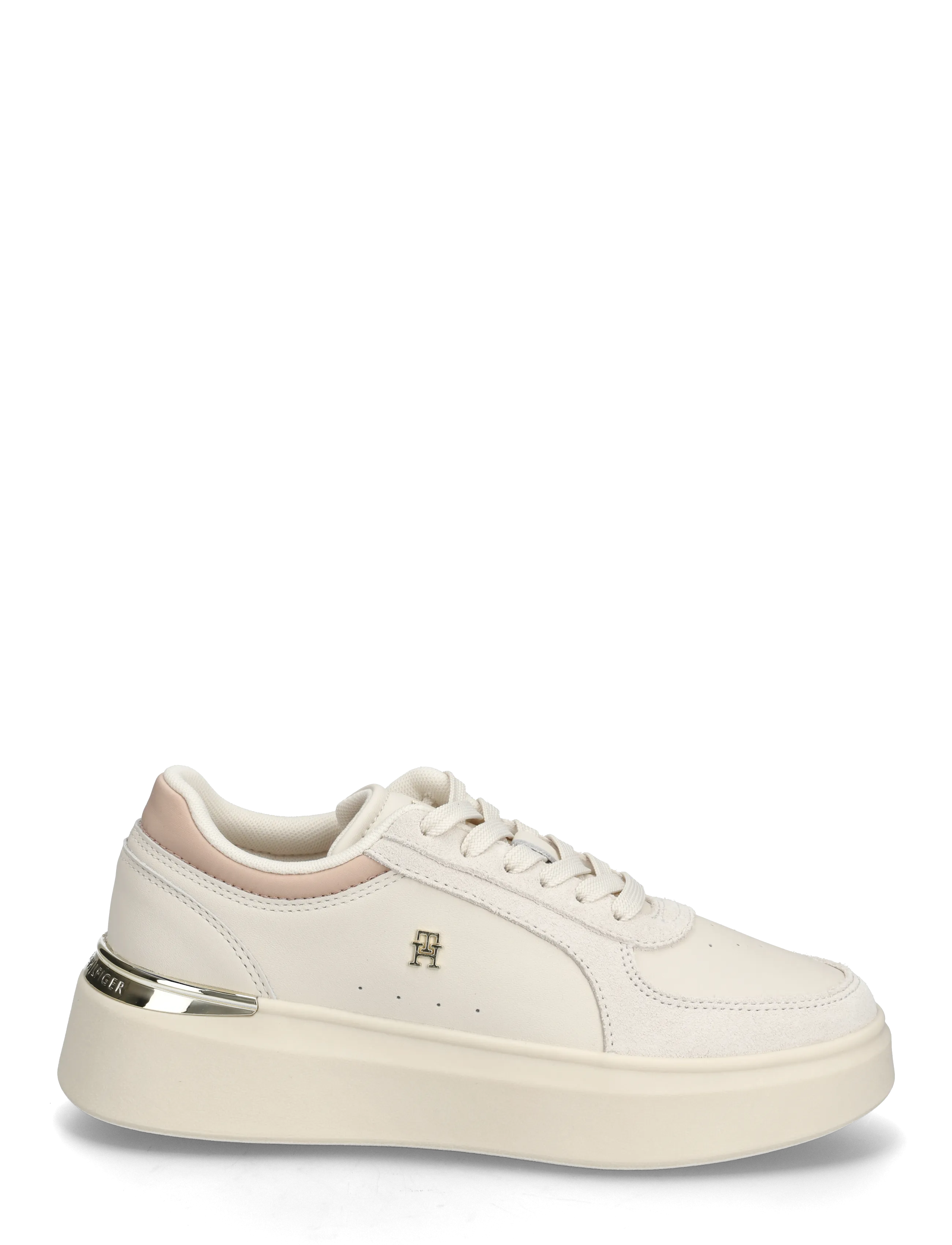 Tommy Hilfiger - TH SATIN PLATFORM SNEAKER - confirmation - soft cream misty blush - 1