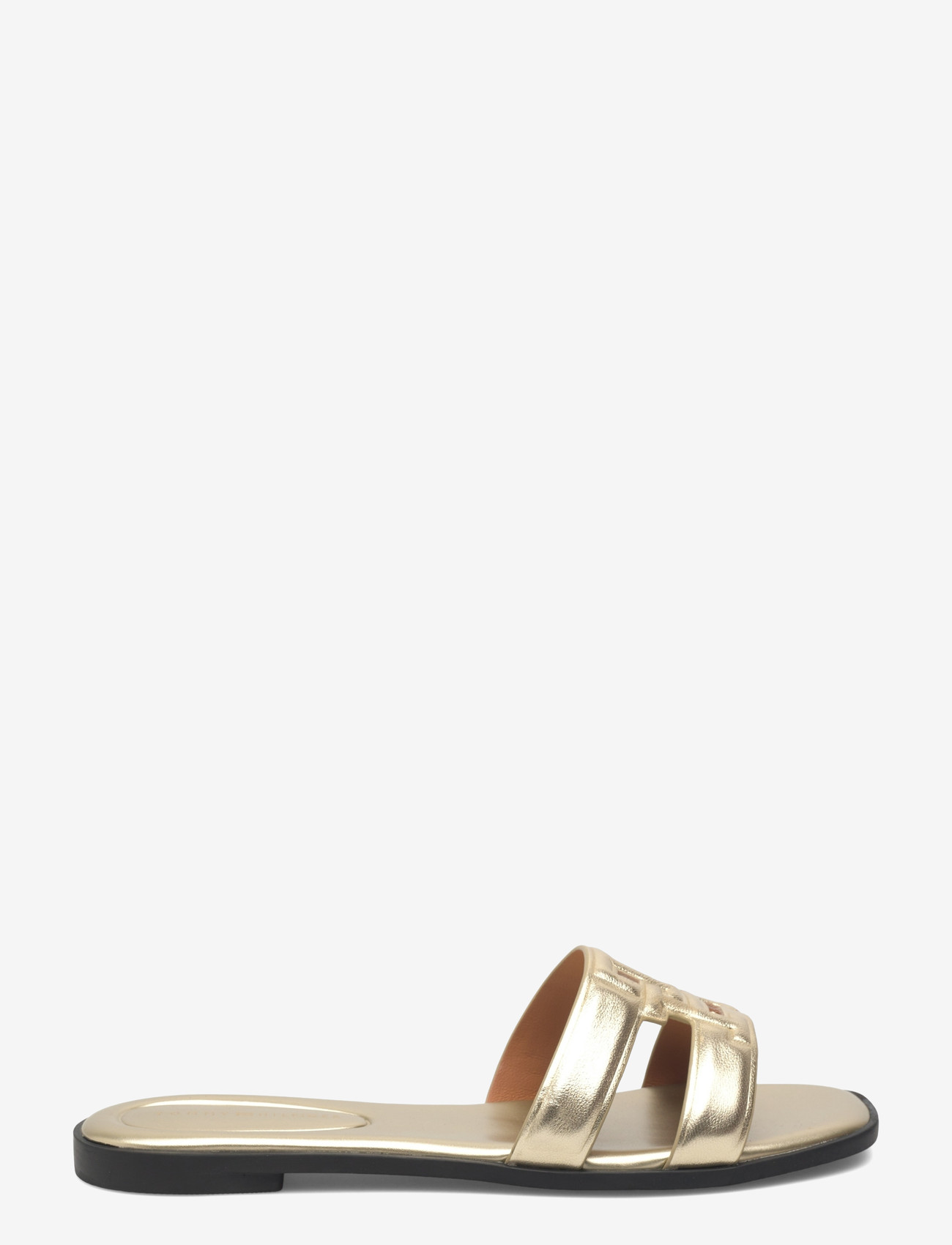 Tommy Hilfiger - TH LOGO STRAP MULE GOLD - platta mules - gold - 1