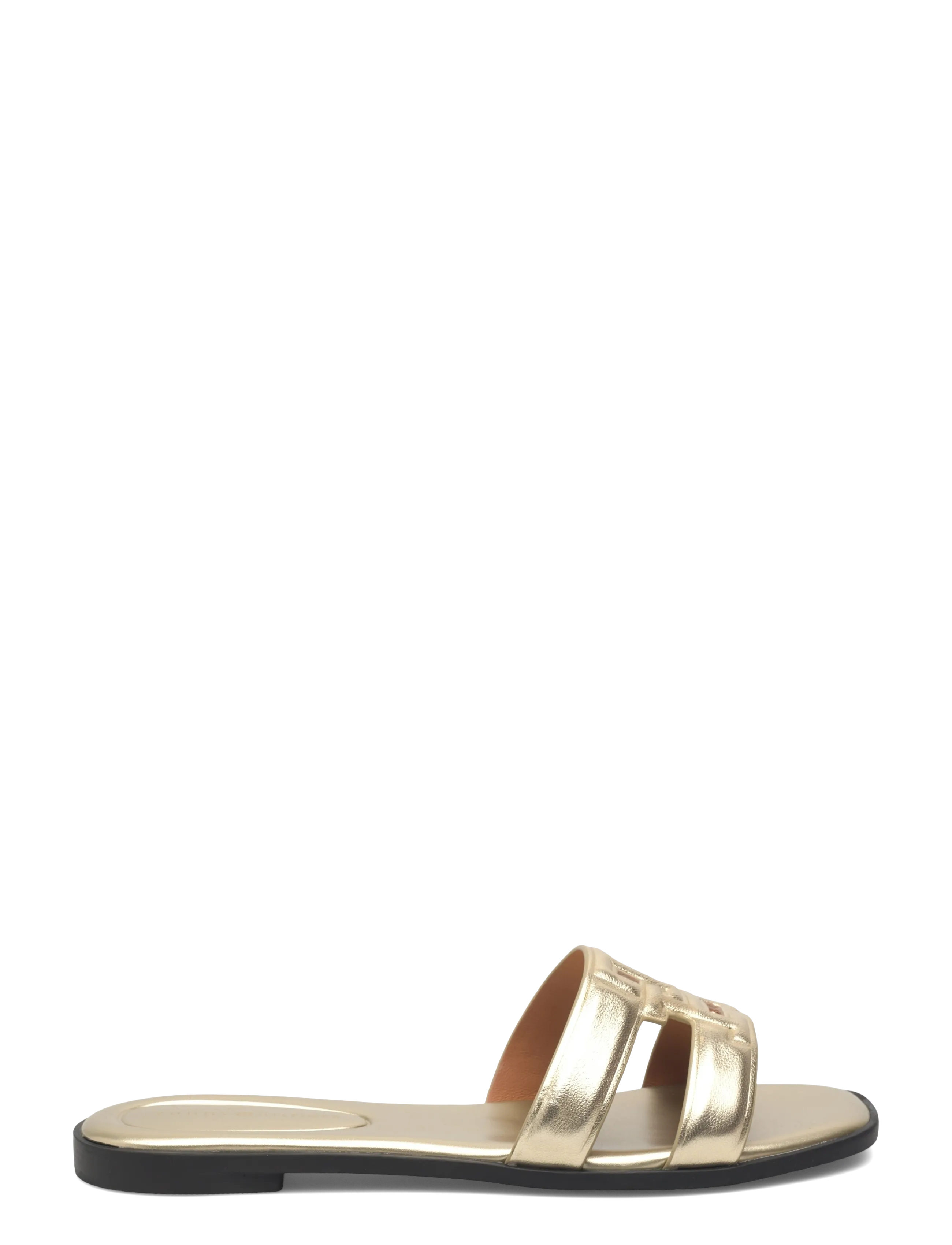 Tommy Hilfiger - TH LOGO STRAP MULE GOLD - flade mules - gold - 1