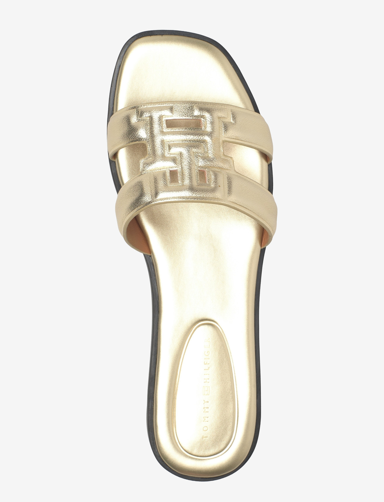 Tommy Hilfiger - TH LOGO STRAP MULE GOLD - platta mules - gold - 3