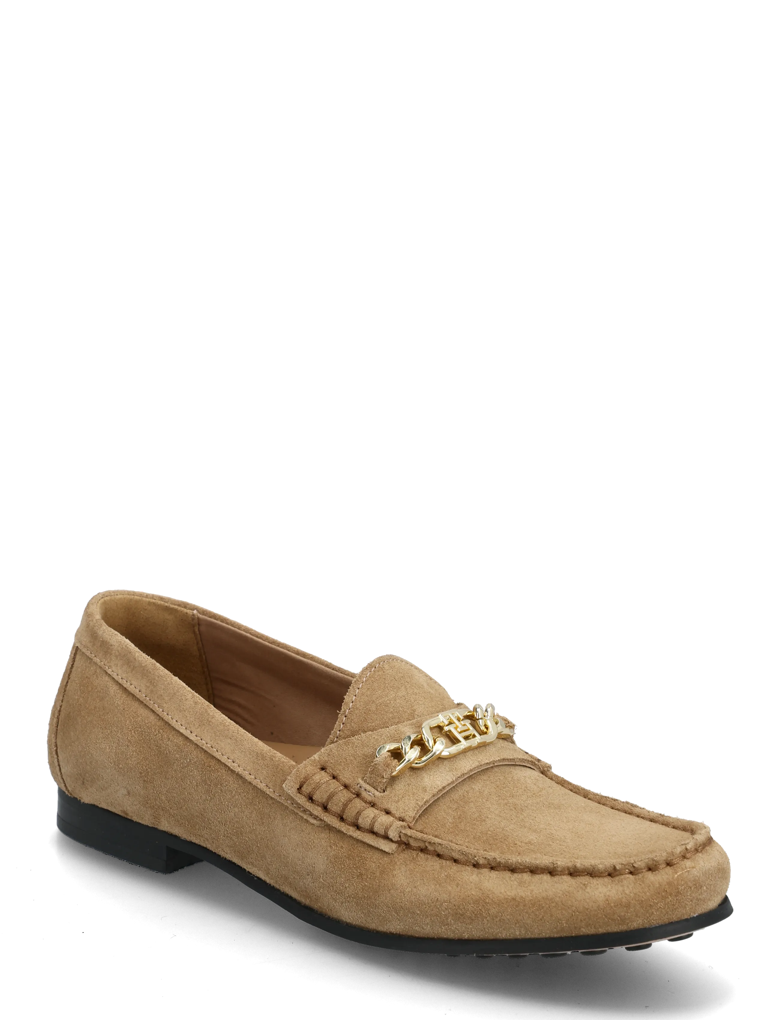 Tommy Hilfiger TH CHAIN SUEDE LOAFER - Loafers - SAFARI CANVAS / beige