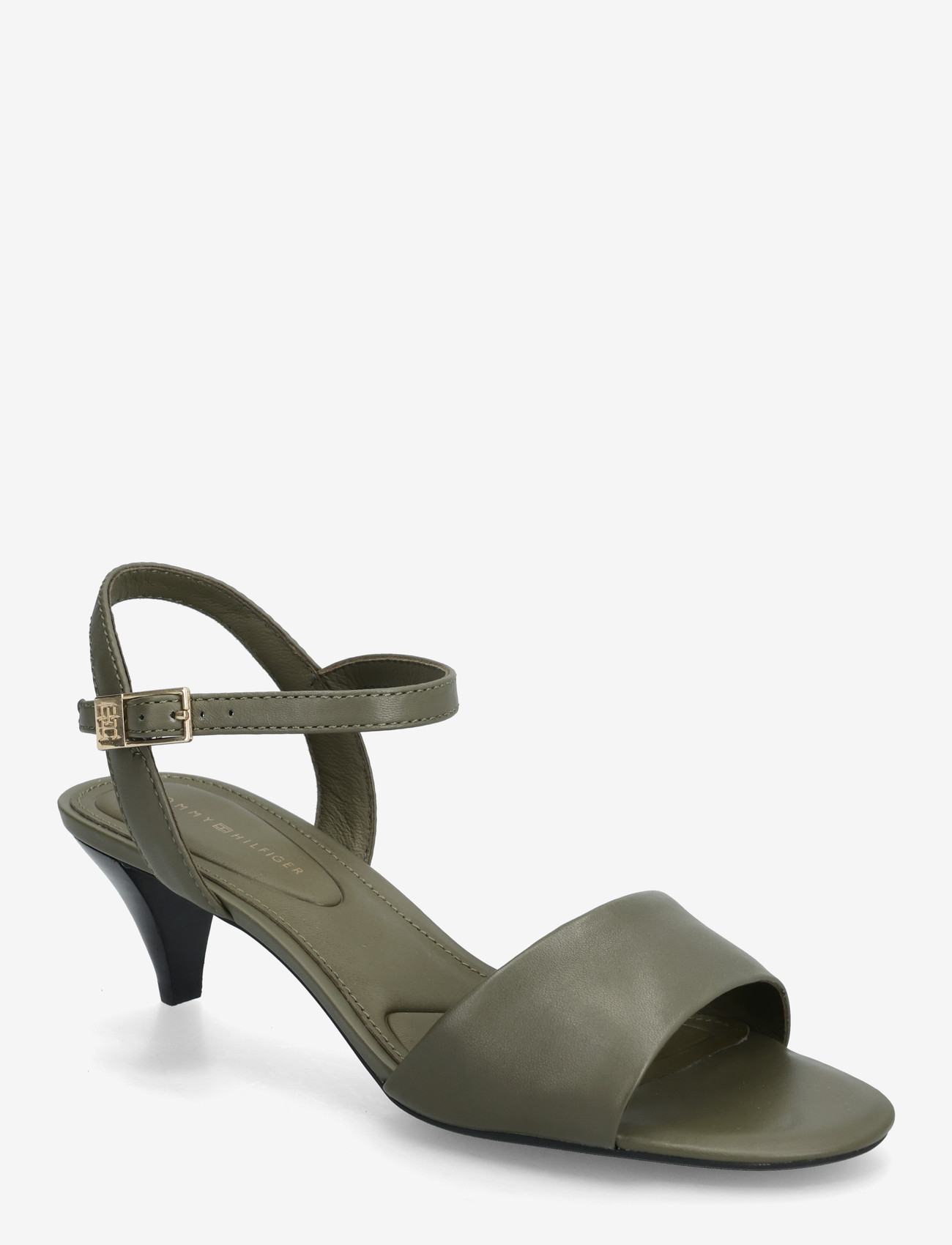 Tommy Hilfiger - TH OPEN TOE SANDAL BUCKLE - sandaletten - platinum olive - 0