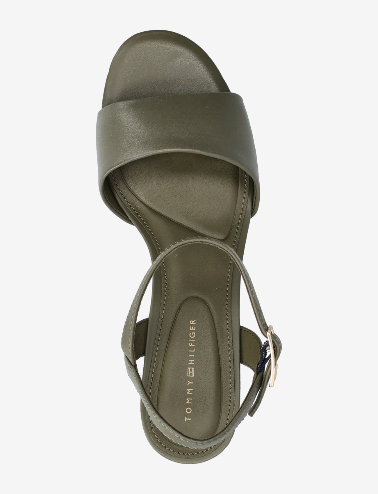 Tommy Hilfiger - TH OPEN TOE SANDAL BUCKLE - sandaletten - platinum olive - 3