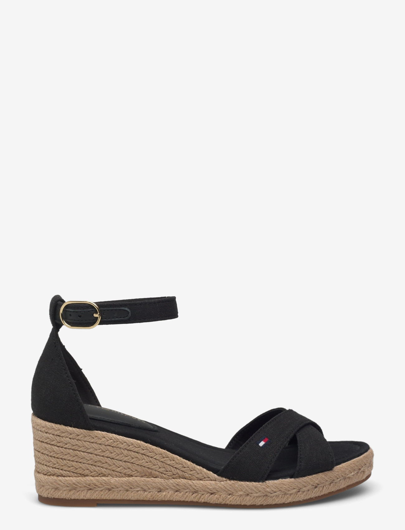 Tommy Hilfiger - MID WEDGE ESPAD X CROSS - heeled espadrilles - black - 1