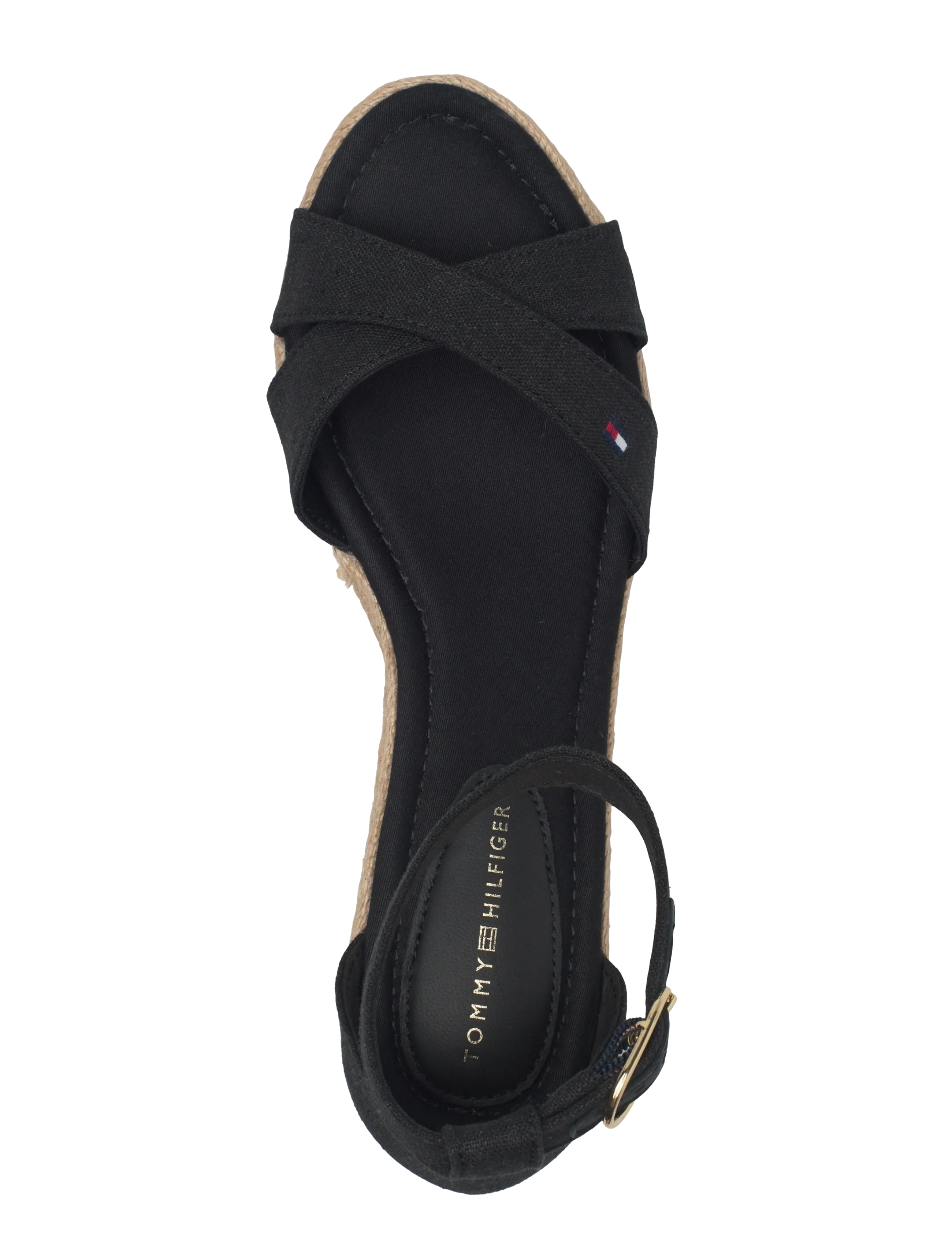 Tommy Hilfiger - MID WEDGE ESPAD X CROSS - højhælede espadrillos - black - 3