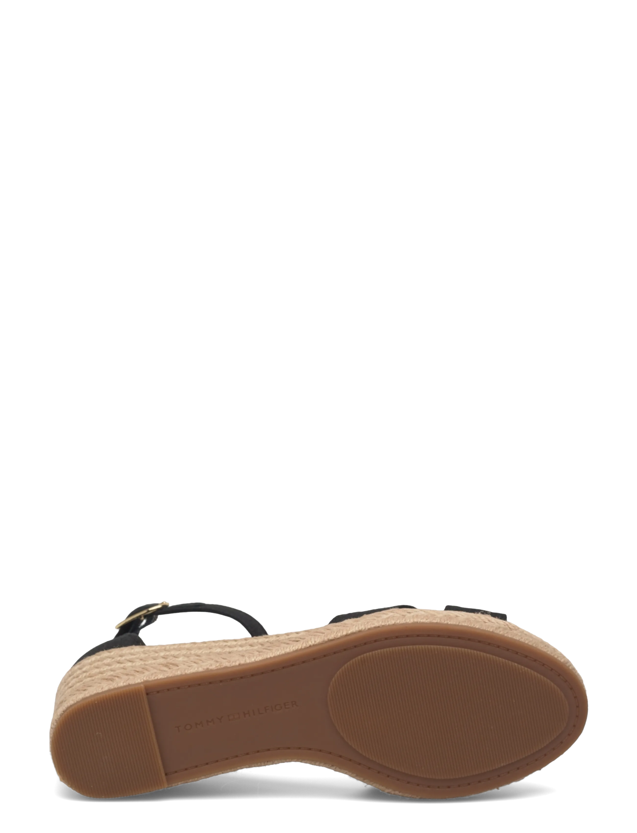 Tommy Hilfiger - MID WEDGE ESPAD X CROSS - højhælede espadrillos - black - 4