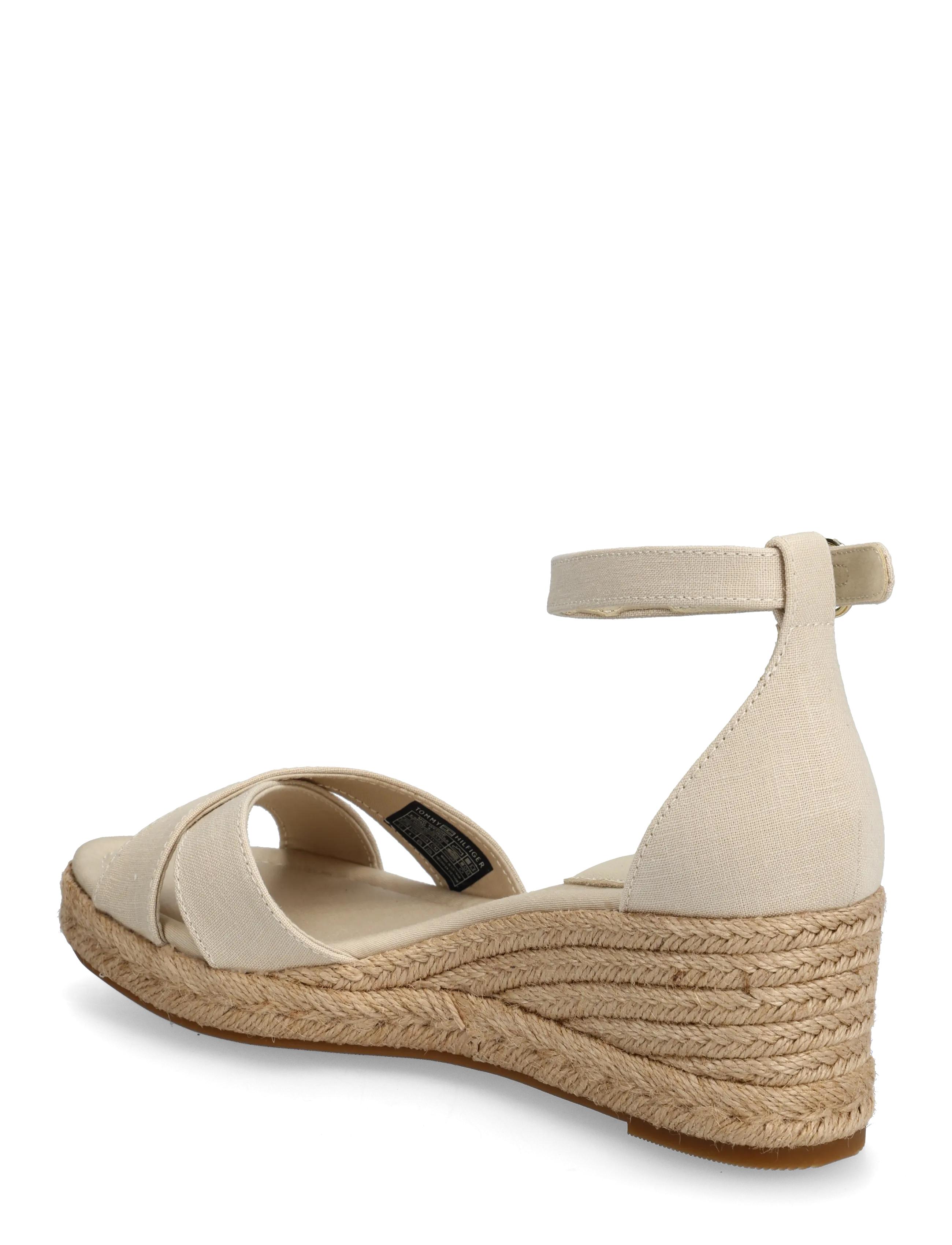 Tommy Hilfiger - MID WEDGE ESPAD X CROSS - højhælede espadrillos - classic beige - 2