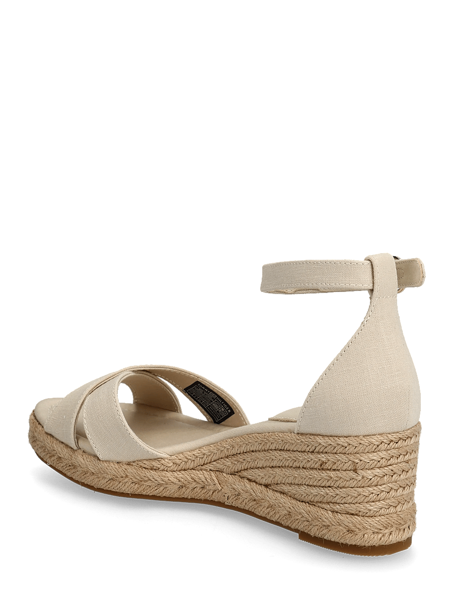 Tommy Hilfiger - MID WEDGE ESPAD X CROSS - espadrilles mit absatz - classic beige - 2