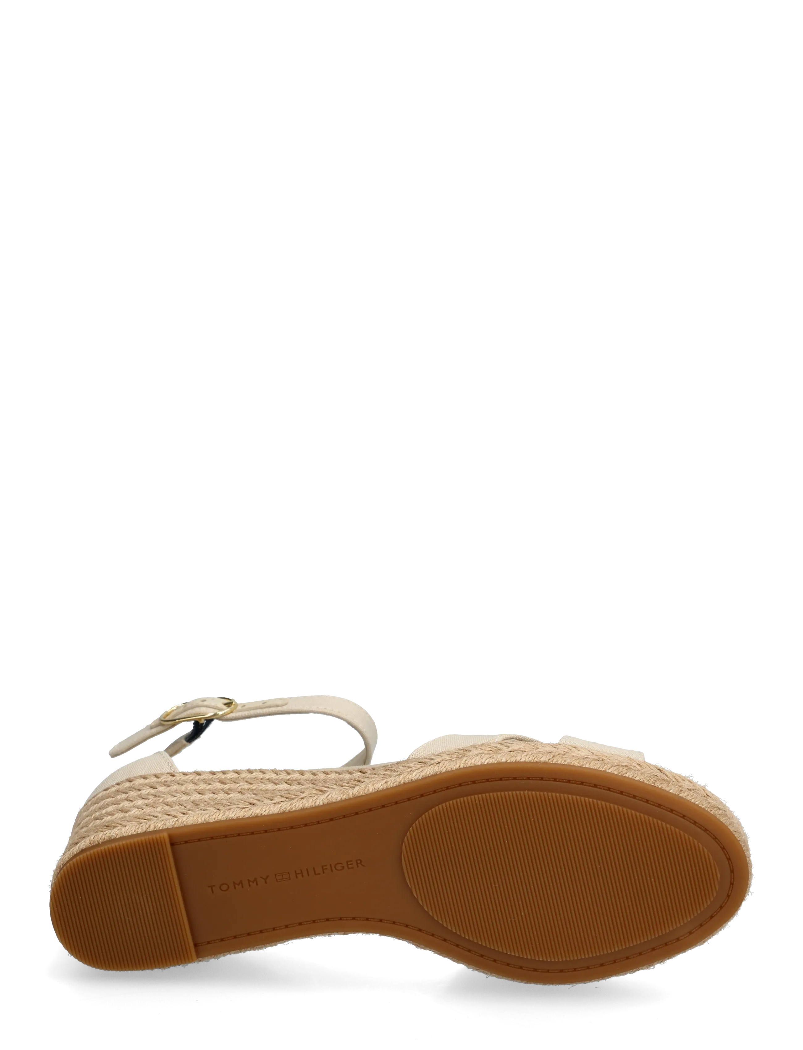 Tommy Hilfiger - MID WEDGE ESPAD X CROSS - højhælede espadrillos - classic beige - 4