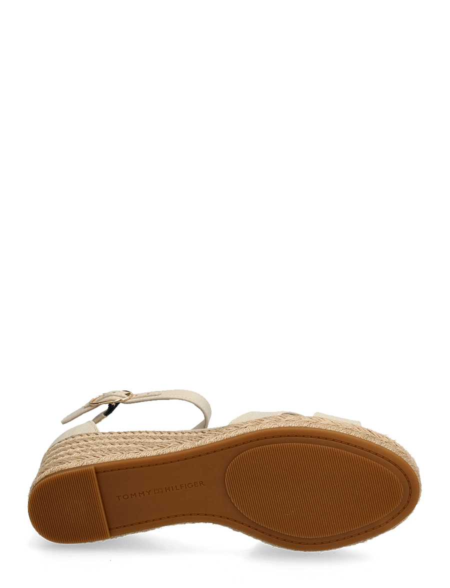 Tommy Hilfiger - MID WEDGE ESPAD X CROSS - espadrilles mit absatz - classic beige - 4