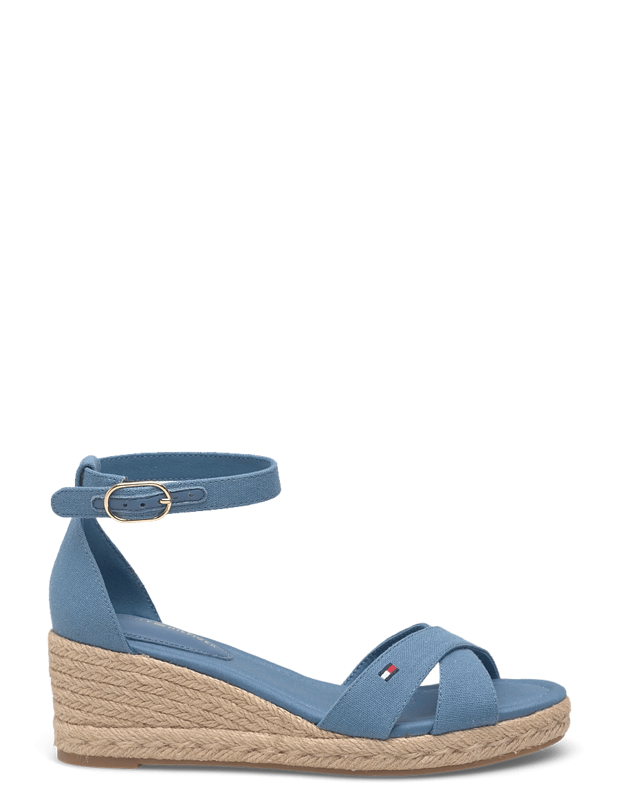 Tommy Hilfiger - MID WEDGE ESPAD X CROSS - espadrilles mit absatz - cobalt steel - 1