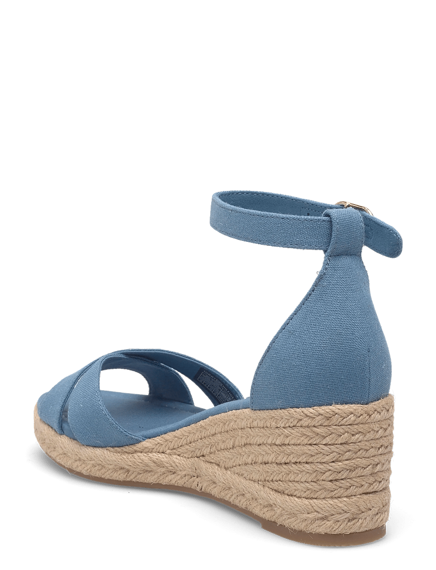 Tommy Hilfiger - MID WEDGE ESPAD X CROSS - espadrilles mit absatz - cobalt steel - 2