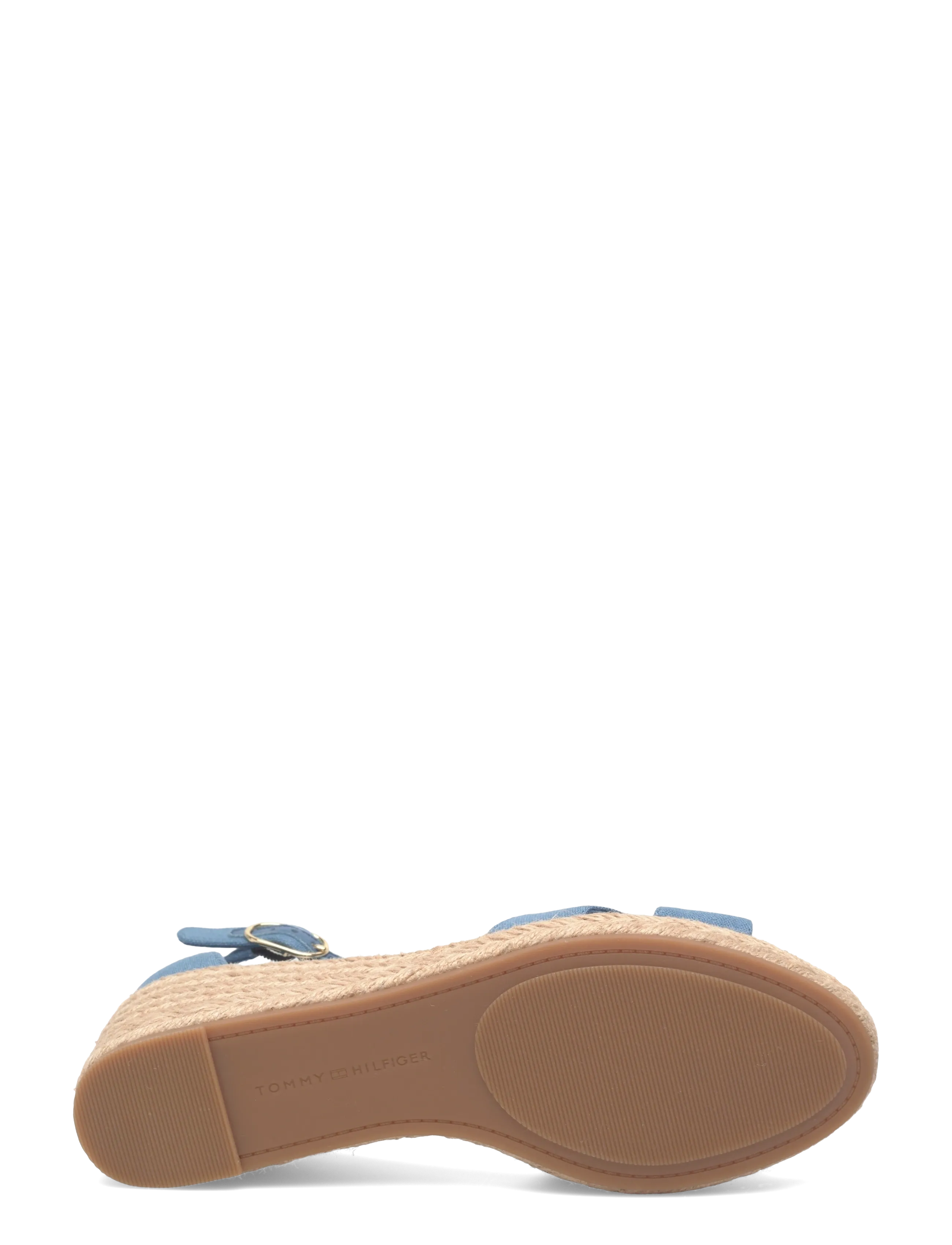 Tommy Hilfiger - MID WEDGE ESPAD X CROSS - højhælede espadrillos - cobalt steel - 4