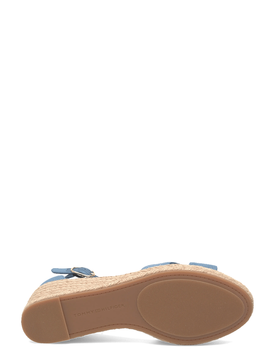 Tommy Hilfiger - MID WEDGE ESPAD X CROSS - espadrilles mit absatz - cobalt steel - 4