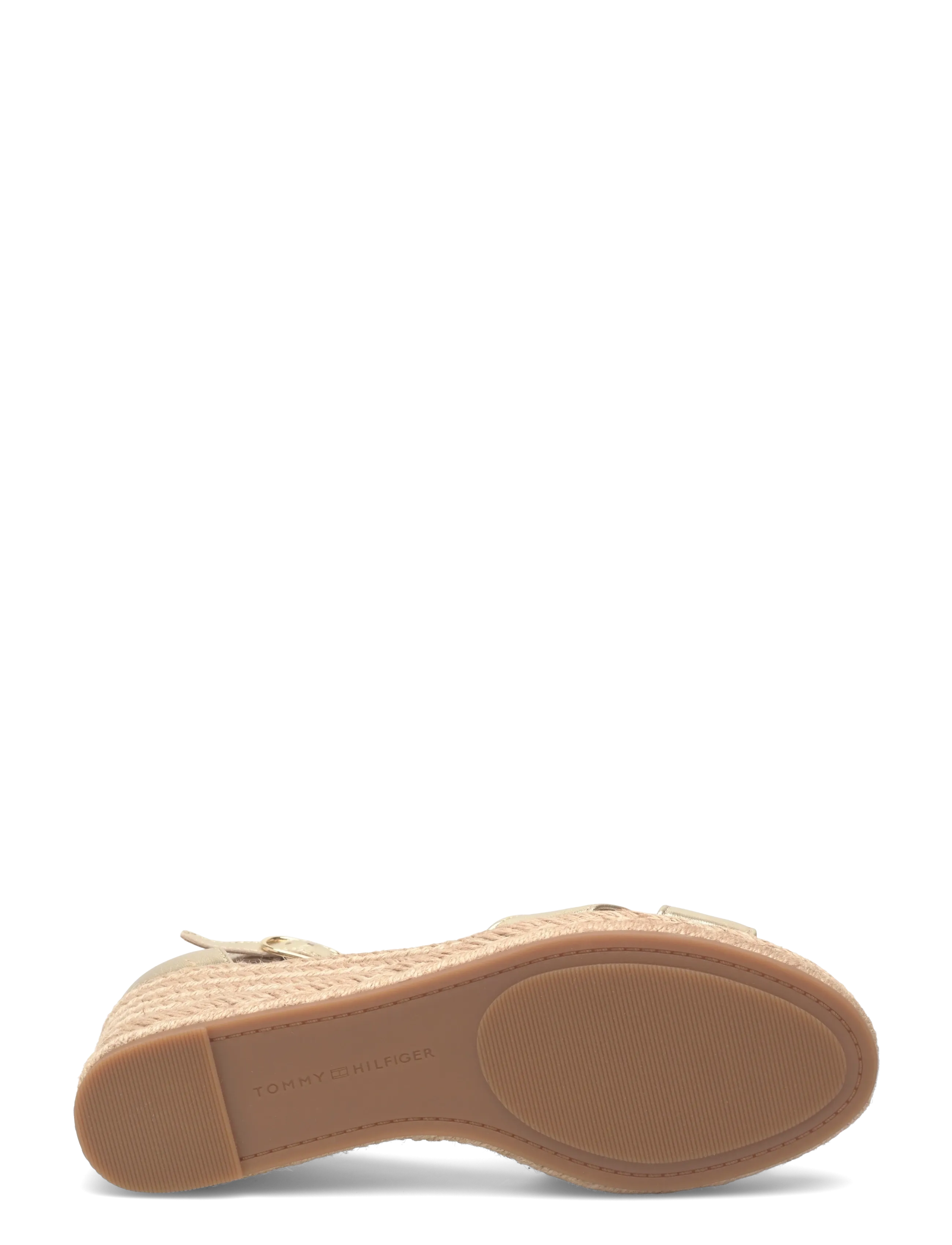 Tommy Hilfiger - MID WEDGE ESPAD X CROSS GOLD - espadrillur með hæl - gold - 4