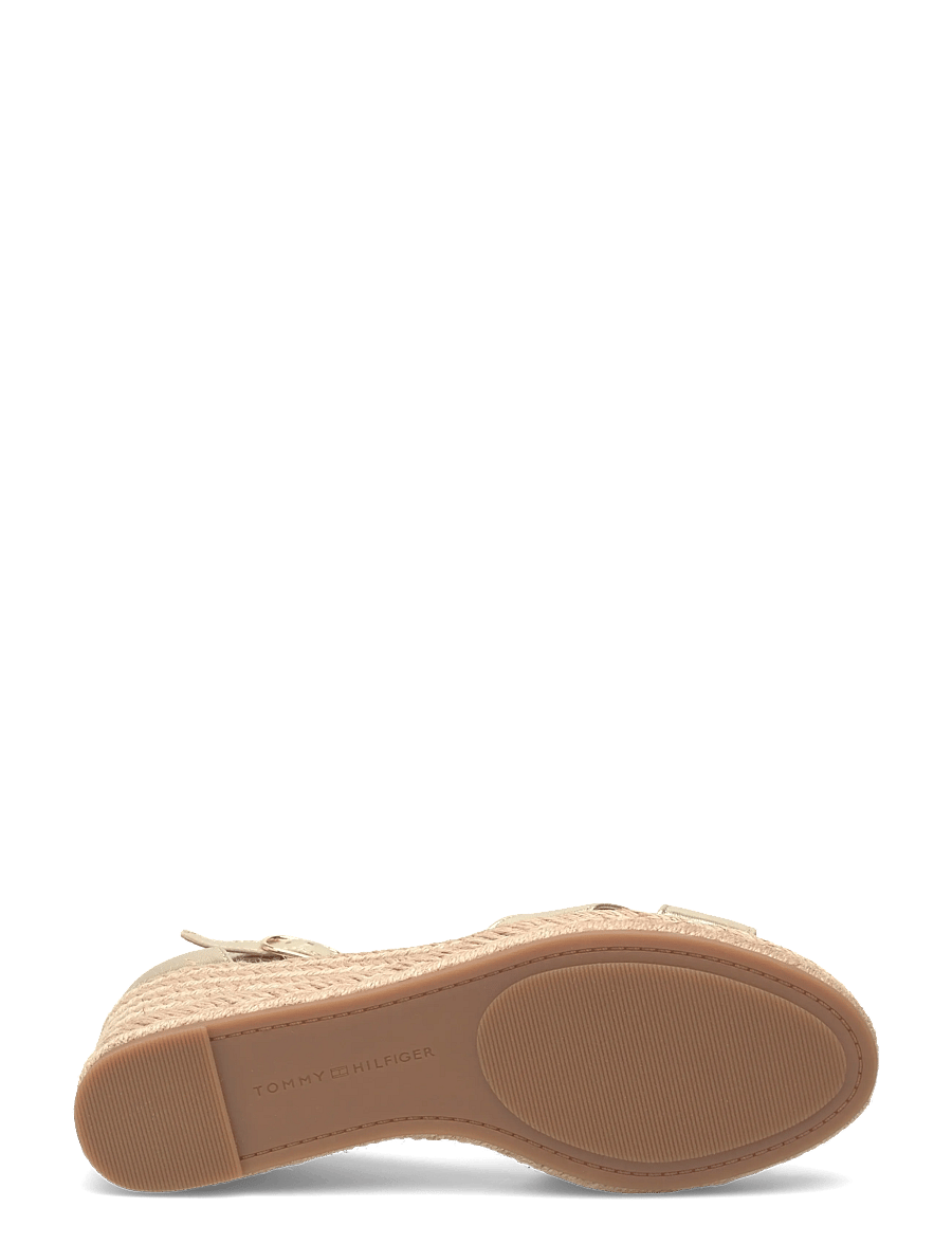 Tommy Hilfiger - MID WEDGE ESPAD X CROSS GOLD - espadrillur með hæl - gold - 4