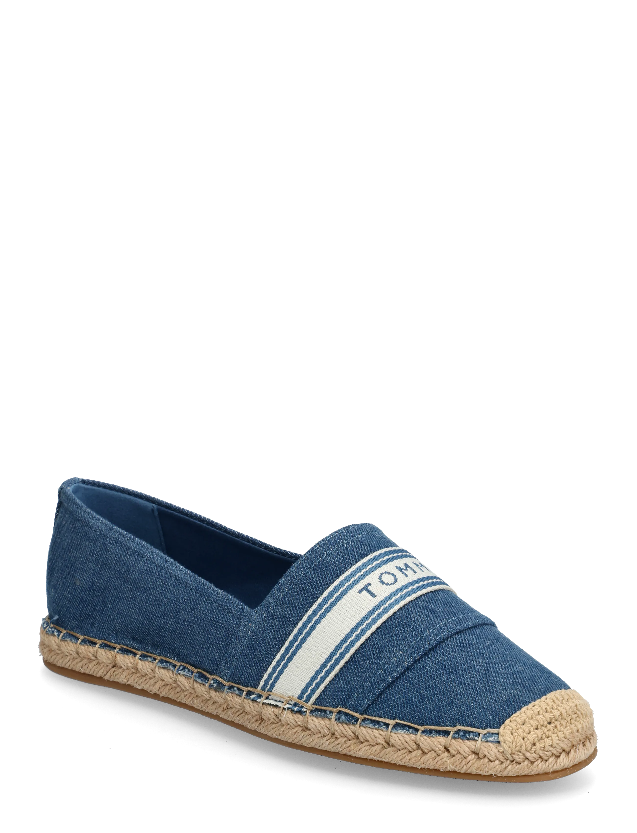 Tommy Hilfiger Hilfiger Webbing Espadrille, 37, Blue, Espadriller > Flade Espadriller, Dame