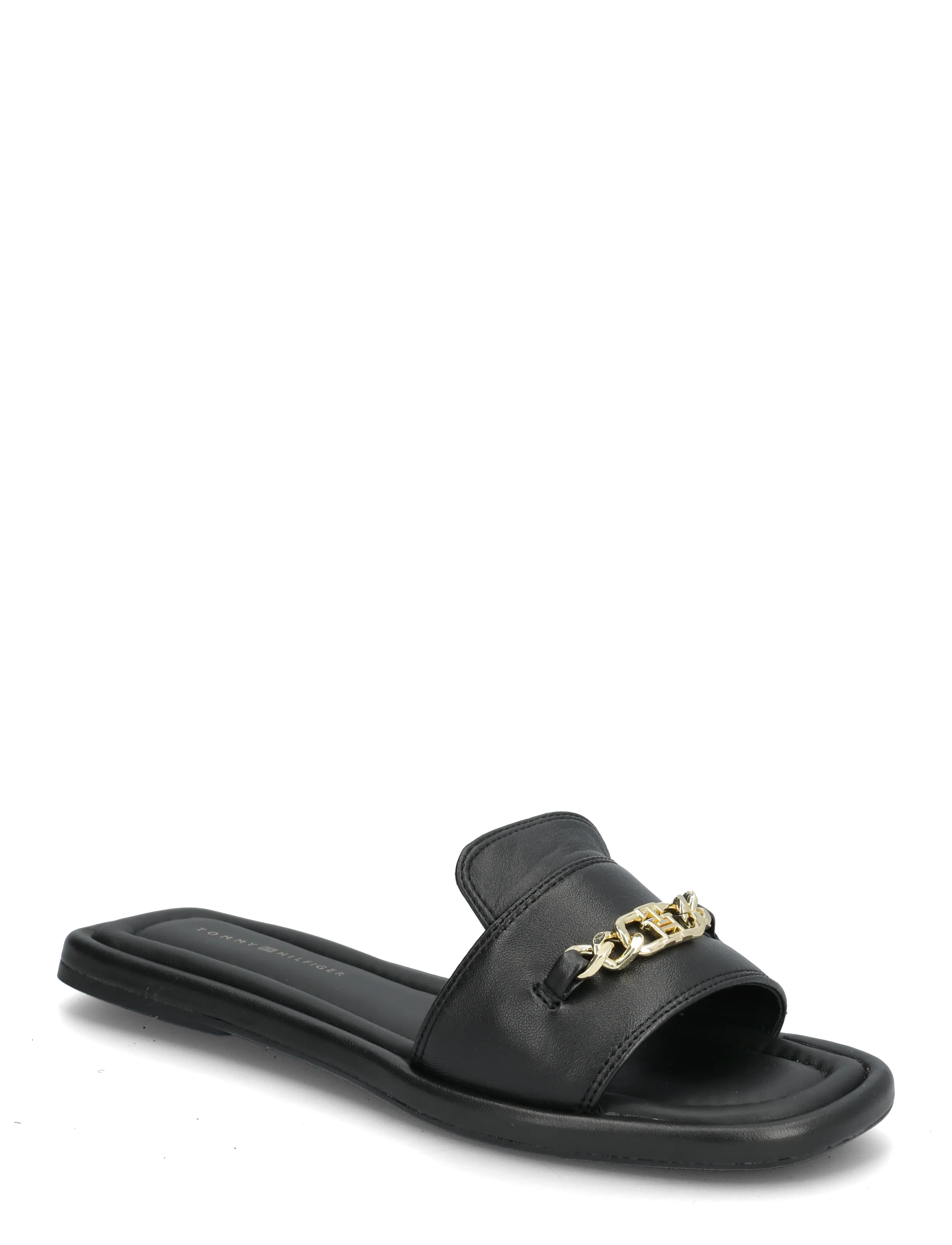 TOMMY HILFIGER Leder Horsebit Mule Schwarz - 36 - Damen