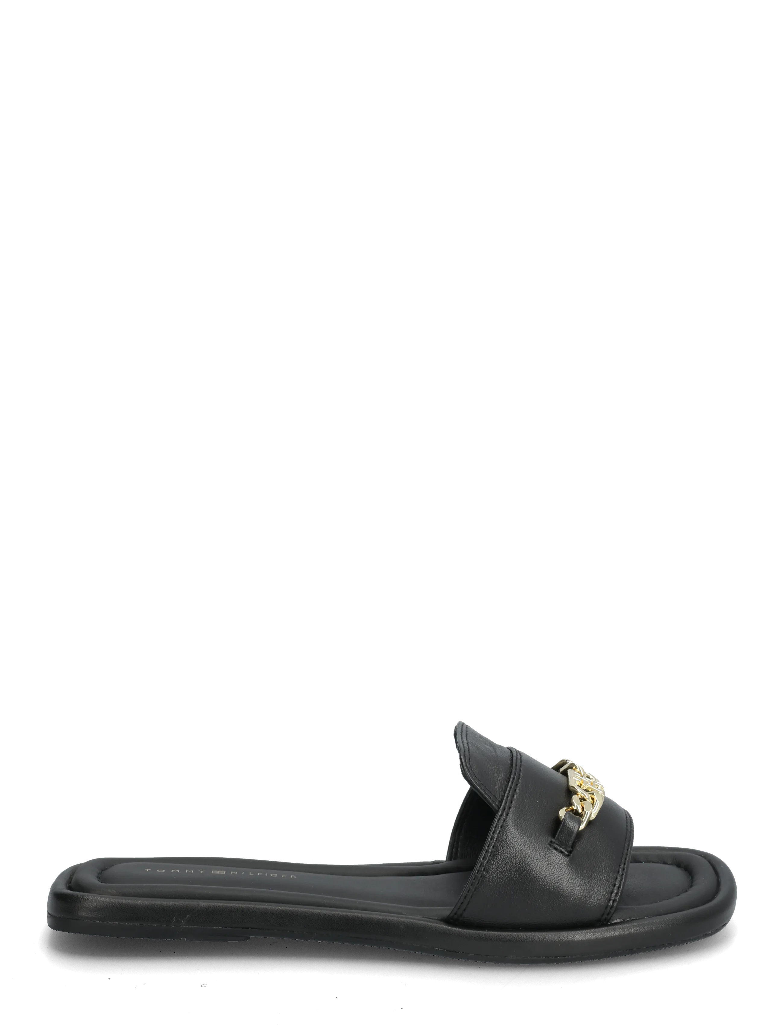 Tommy Hilfiger - LEATHER HORSEBIT MULE - flade mules - black - 1