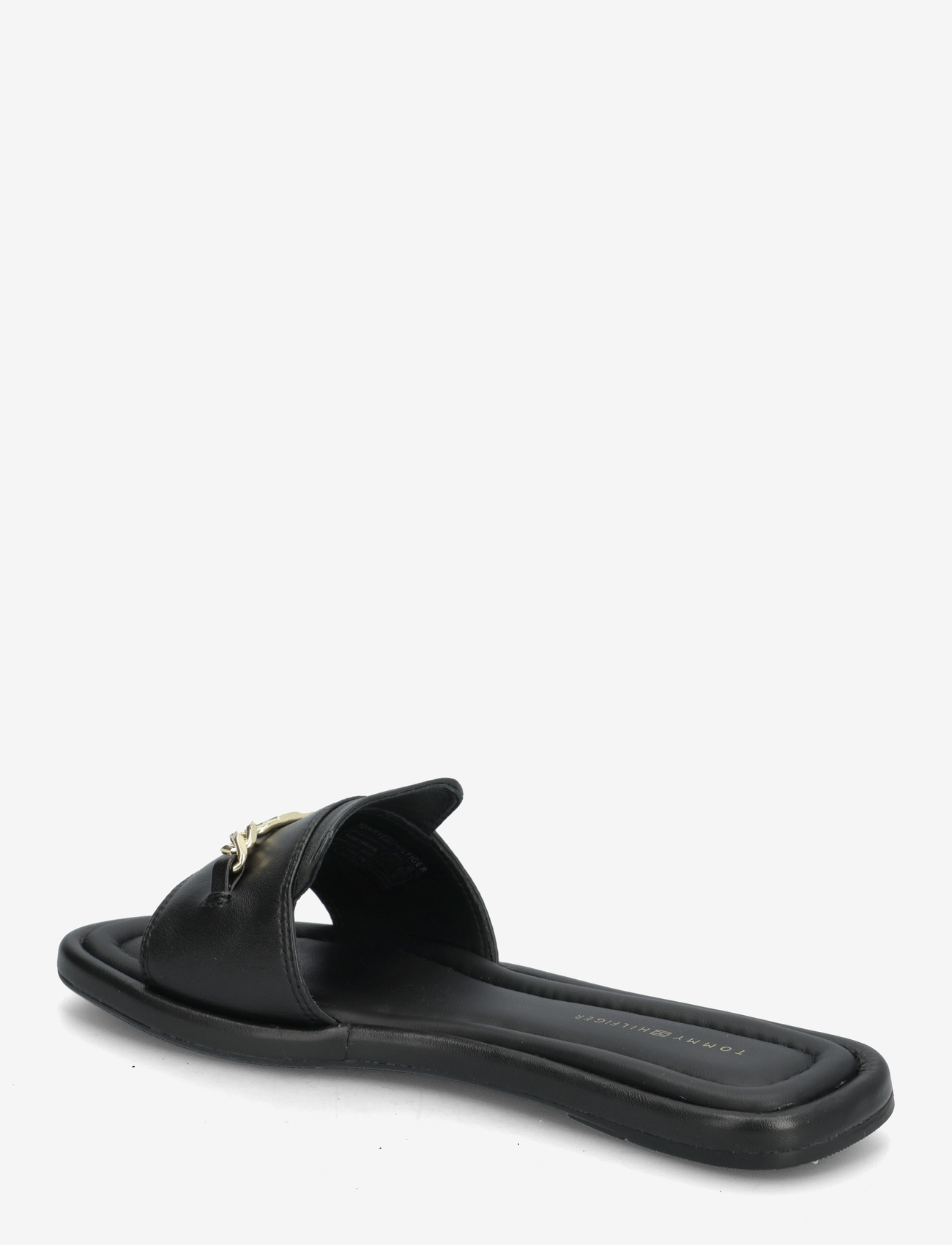 Tommy Hilfiger - LEATHER HORSEBIT MULE - platta mules - black - 2