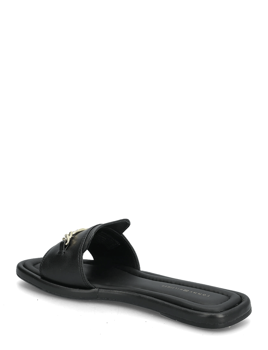 Tommy Hilfiger - LEATHER HORSEBIT MULE - flat sandals - black - 2