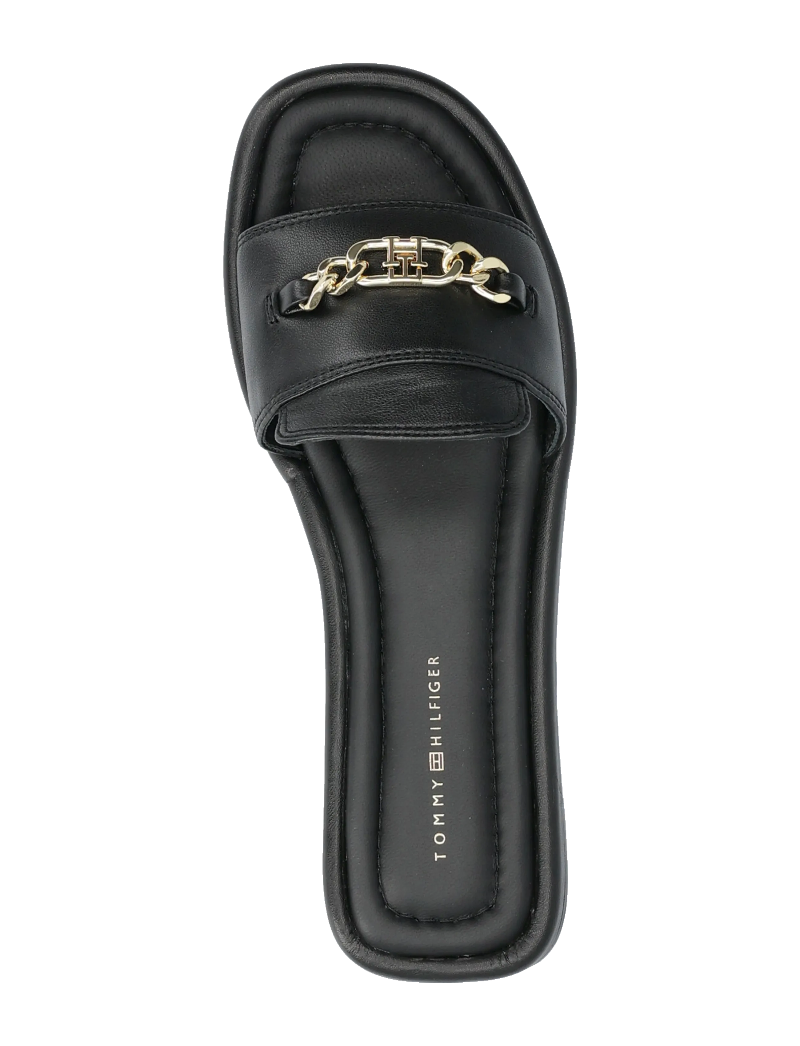 Tommy Hilfiger - LEATHER HORSEBIT MULE - flade mules - black - 3