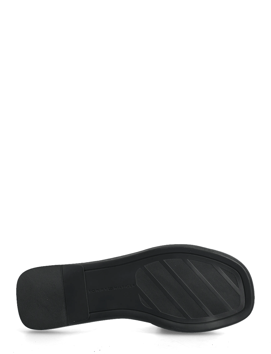 Tommy Hilfiger - LEATHER HORSEBIT MULE - flat sandals - black - 4