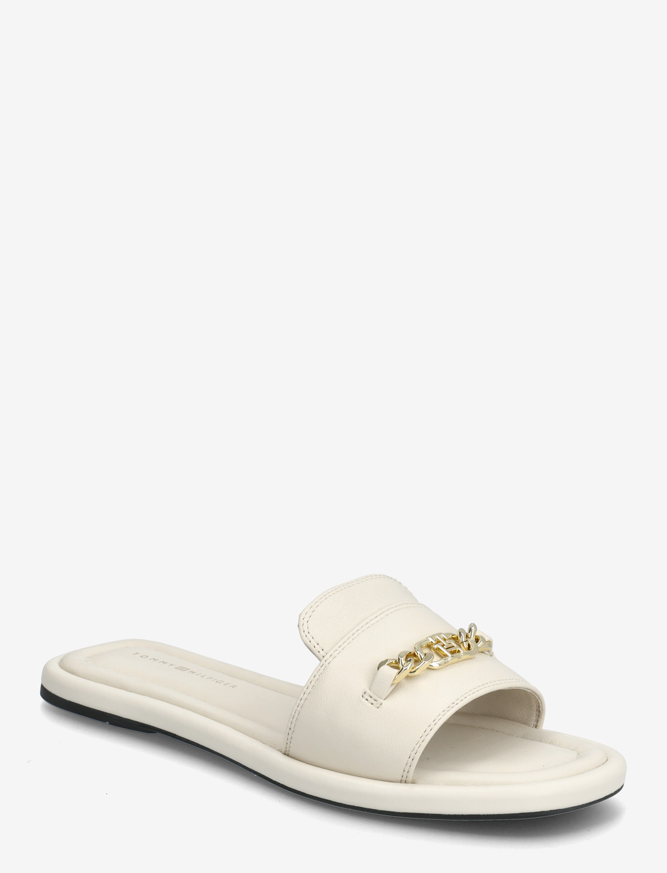 Tommy Hilfiger - LEATHER HORSEBIT MULE - flade mules - soft cream - 0