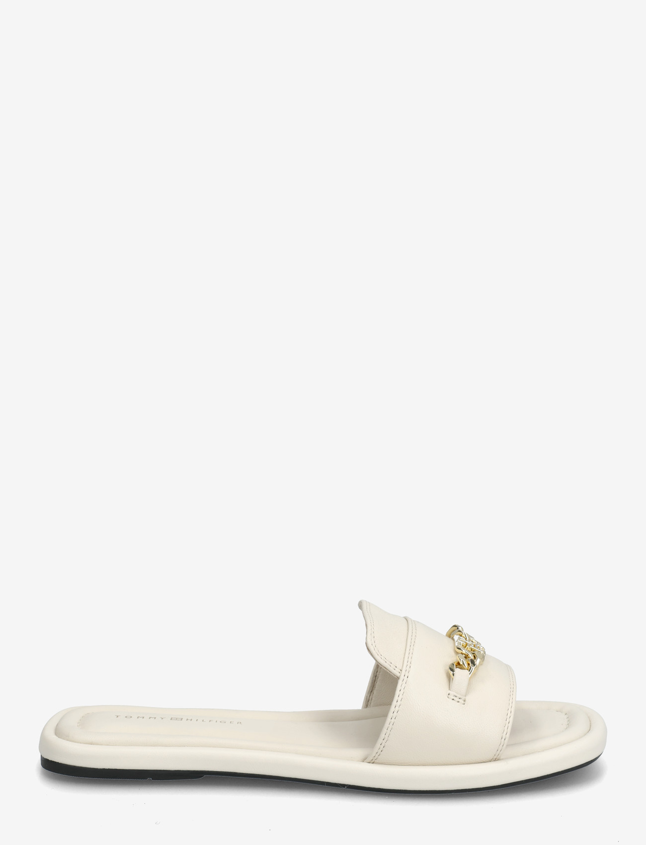 Tommy Hilfiger - LEATHER HORSEBIT MULE - flade mules - soft cream - 1