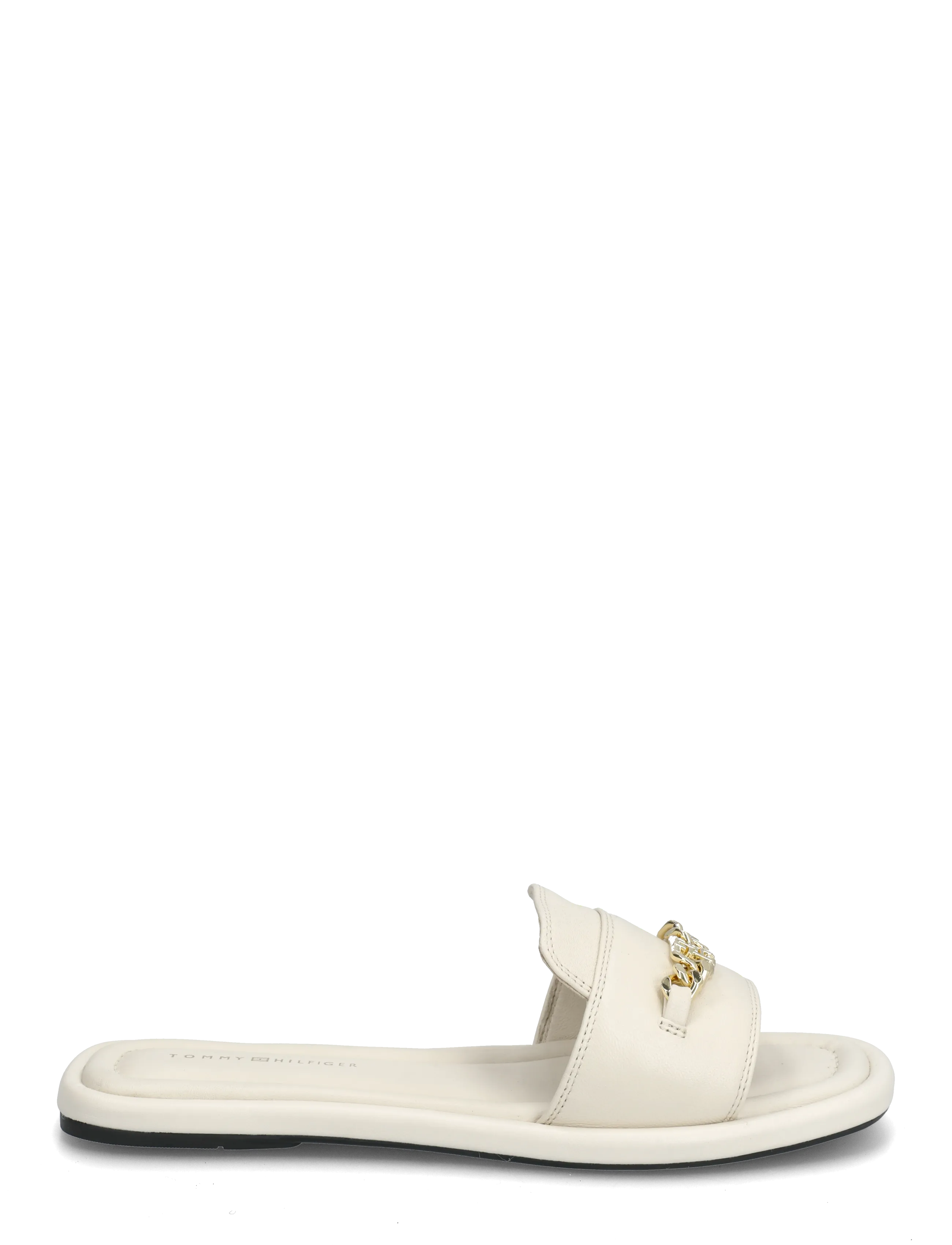 Tommy Hilfiger - LEATHER HORSEBIT MULE - flade mules - soft cream - 1