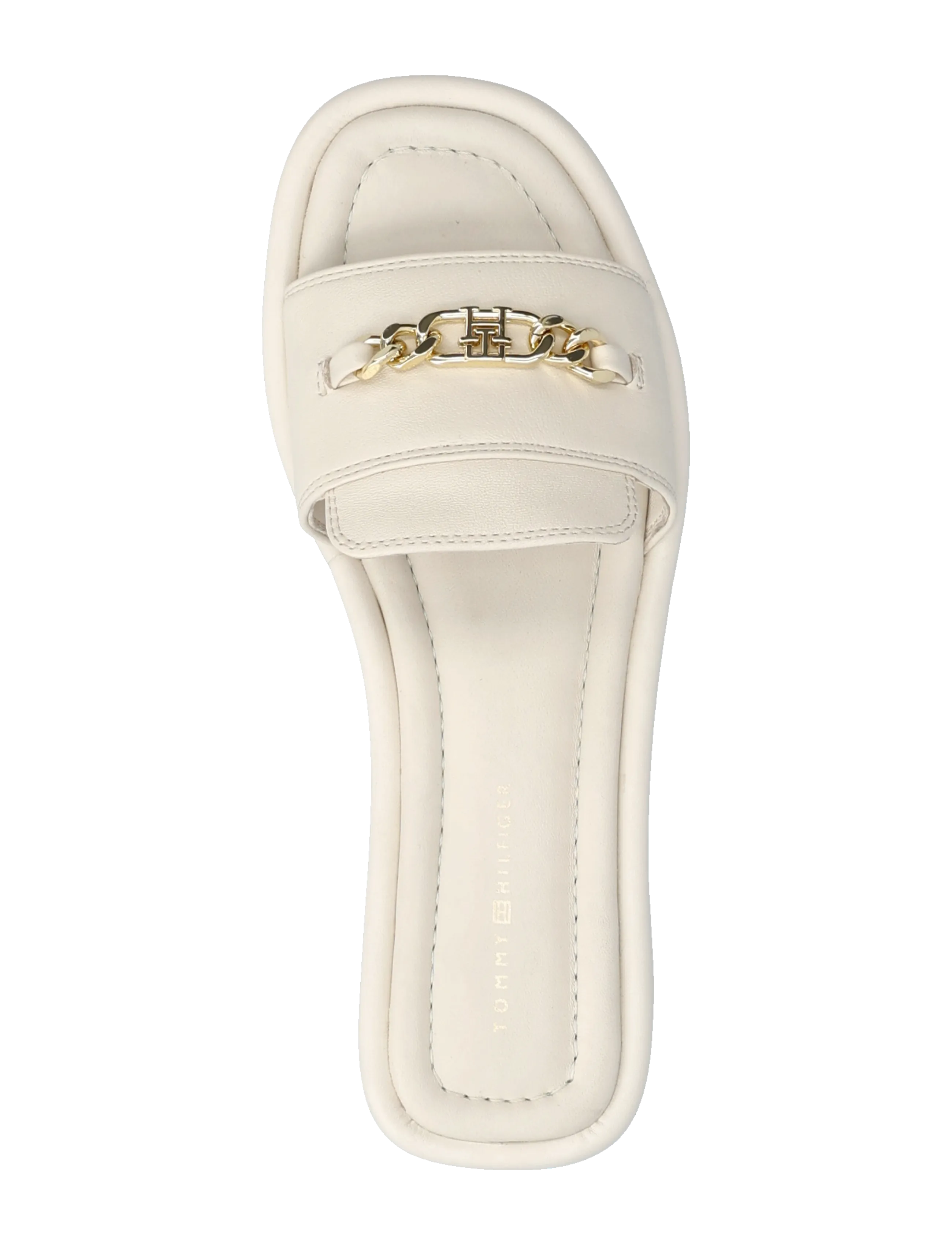 Tommy Hilfiger - LEATHER HORSEBIT MULE - flade mules - soft cream - 3