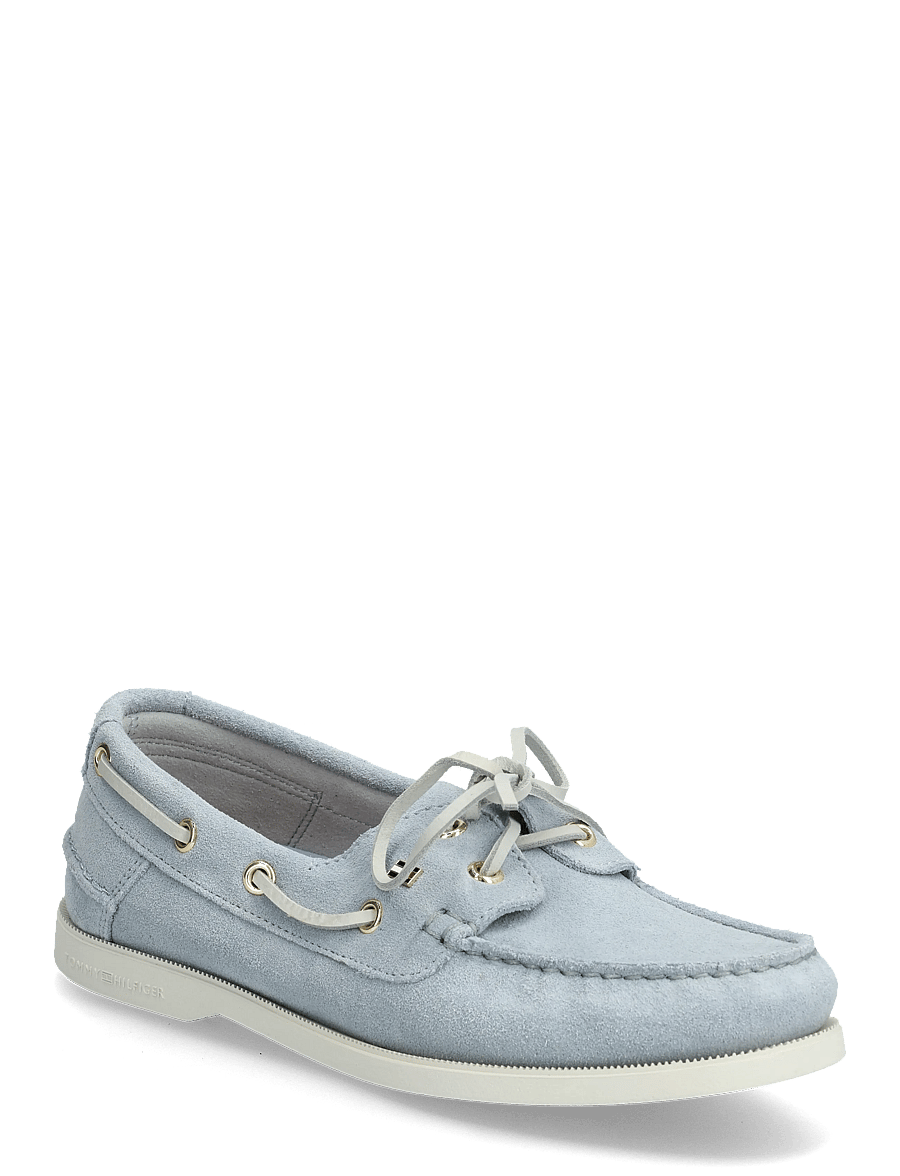 Tommy Hilfiger - HILFIGER SUEDE BOAT SHOE - purjekingad - breezy blue - 0
