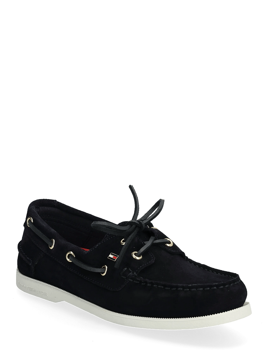 Tommy Hilfiger - HILFIGER SUEDE BOAT SHOE - mokasinai - space blue - 0