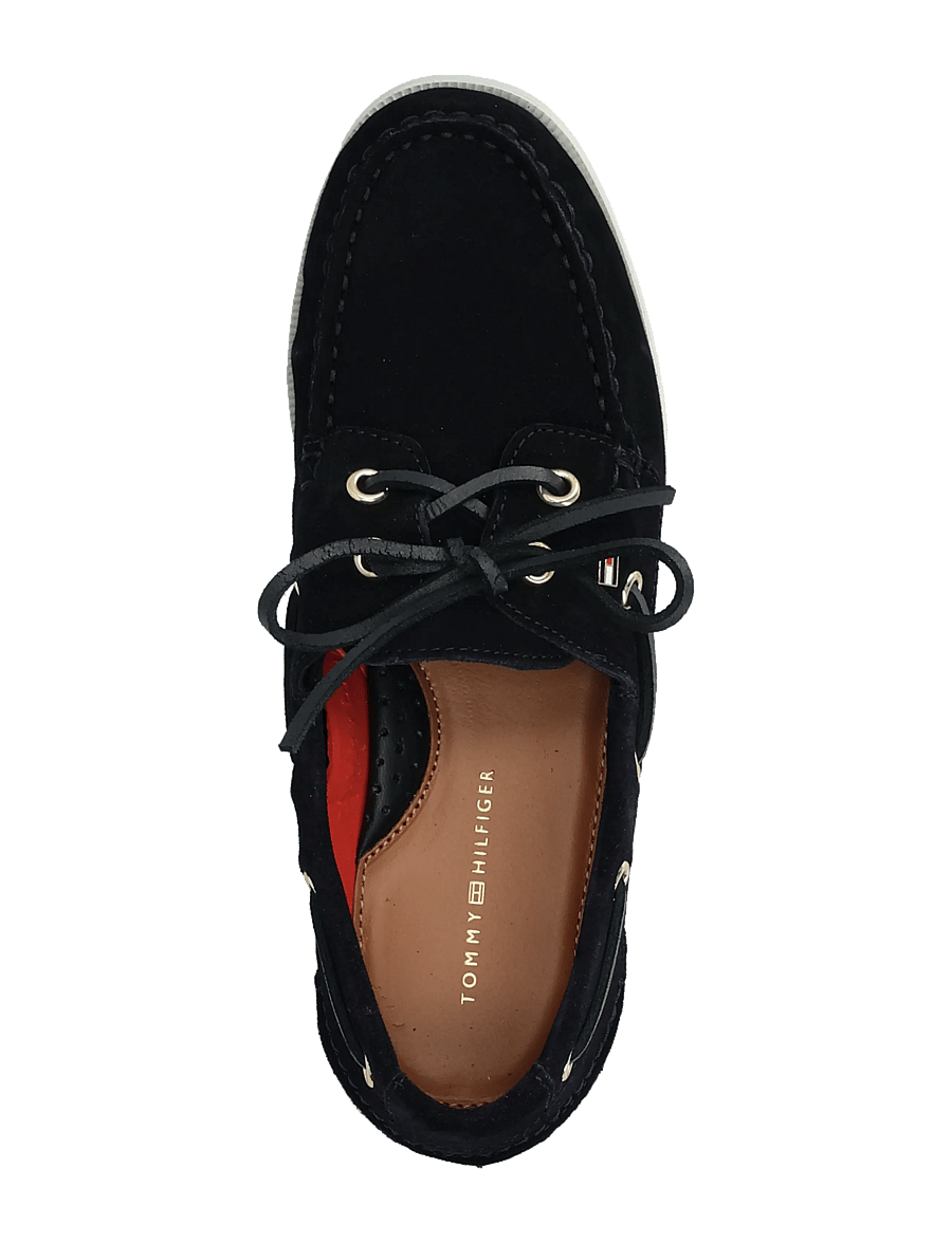 Tommy Hilfiger - HILFIGER SUEDE BOAT SHOE - mokasinai - space blue - 3