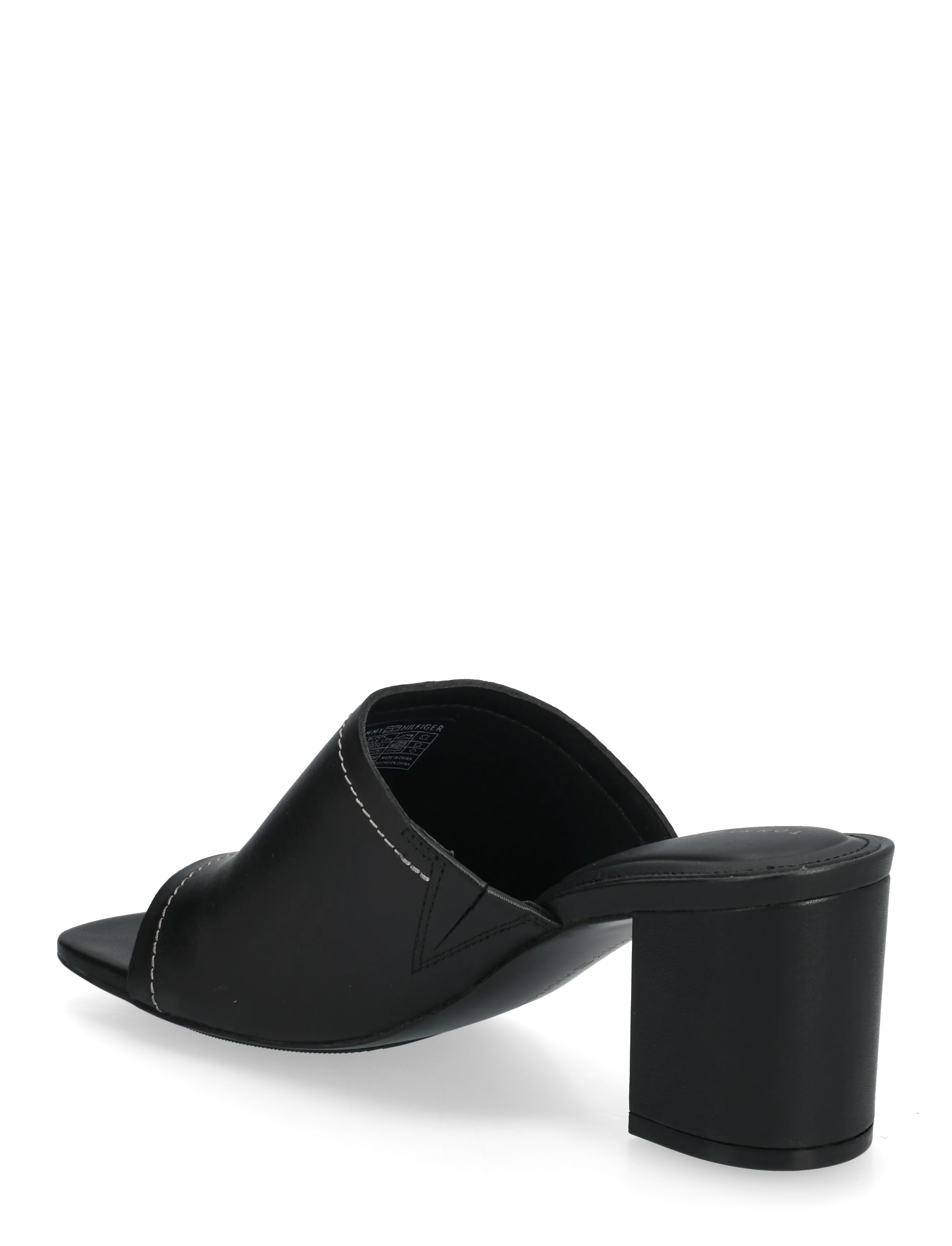 Tommy Hilfiger - TH BLOCK HEEL MULE LTH - kontsaga muula-stiilis jalanõud - black - 2