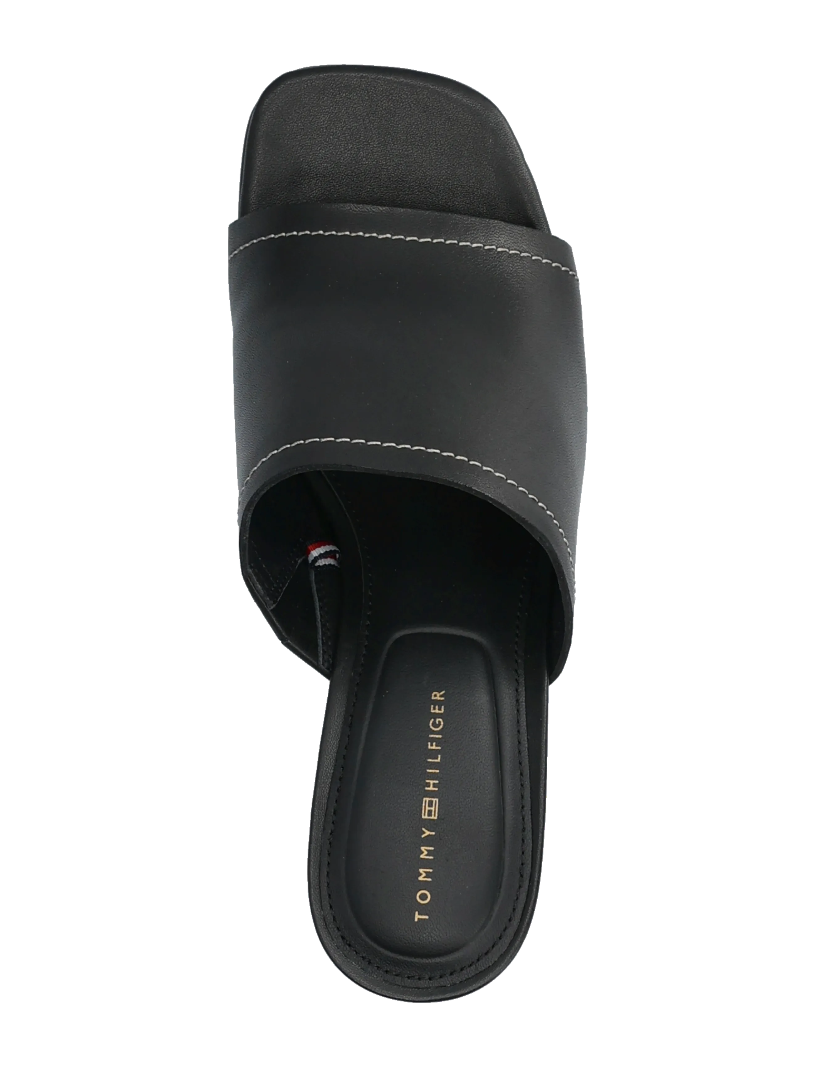 Tommy Hilfiger - TH BLOCK HEEL MULE LTH - kontsaga muula-stiilis jalanõud - black - 3
