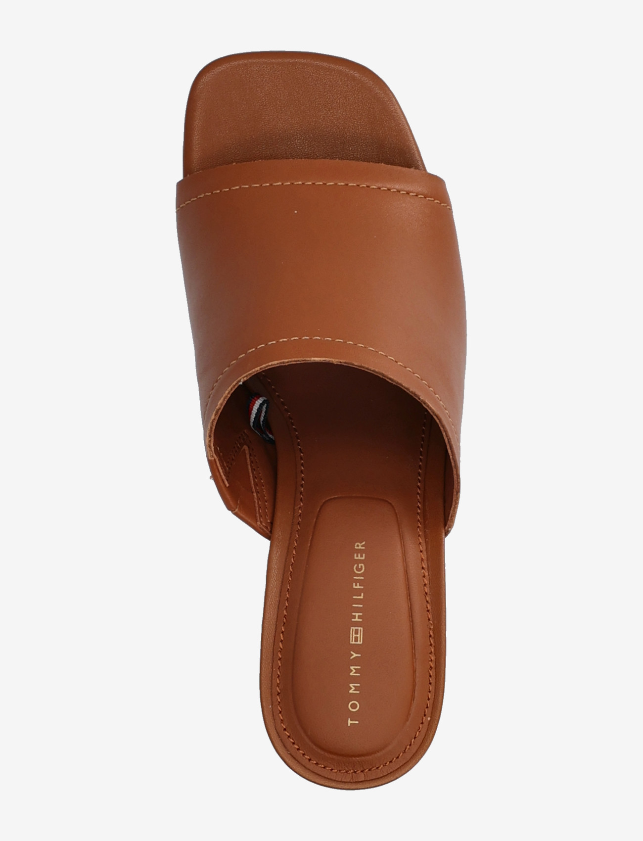 Tommy Hilfiger - TH BLOCK HEEL MULE LTH - kontsaga muula-stiilis jalanõud - warm bronze - 3