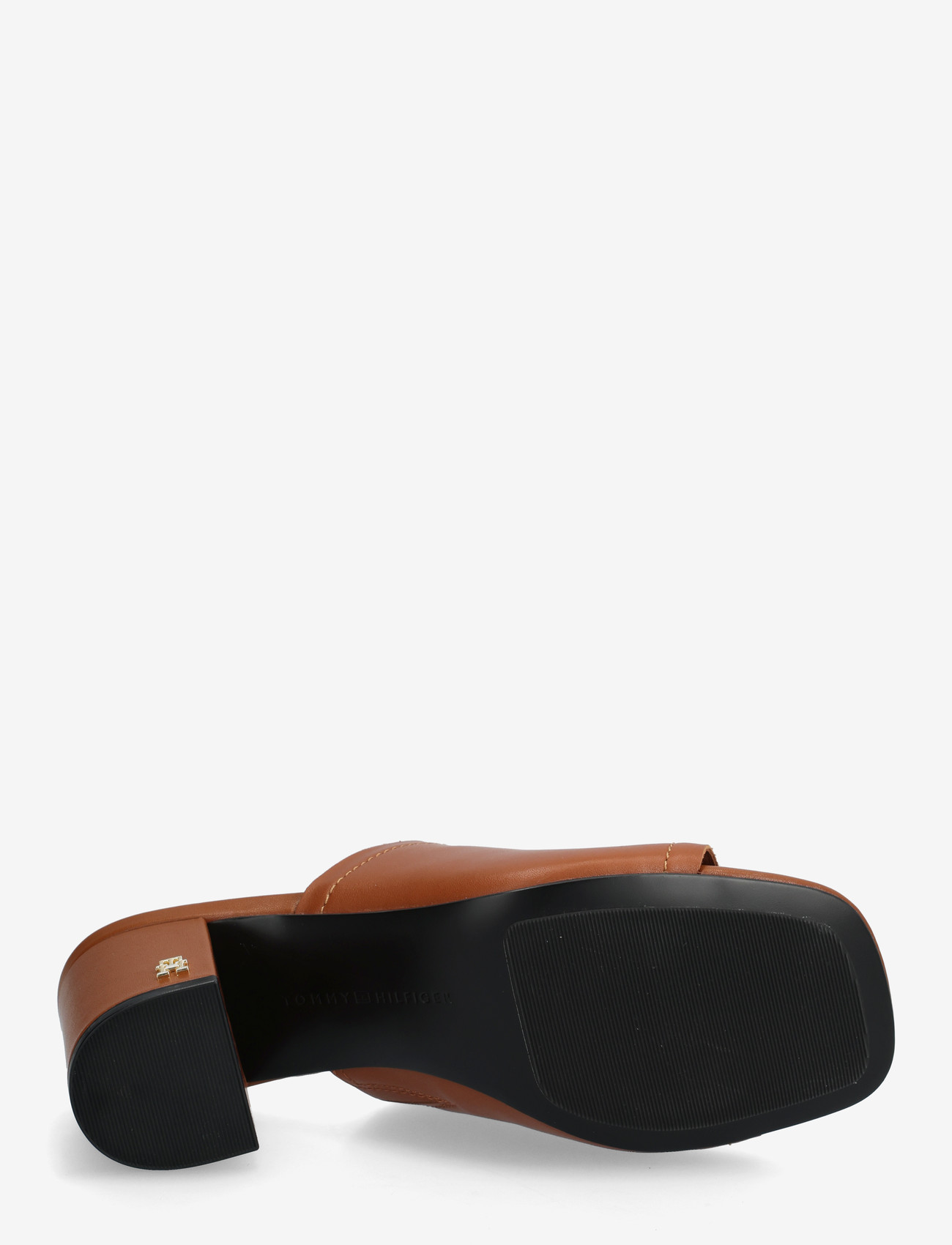Tommy Hilfiger - TH BLOCK HEEL MULE LTH - kontsaga muula-stiilis jalanõud - warm bronze - 4