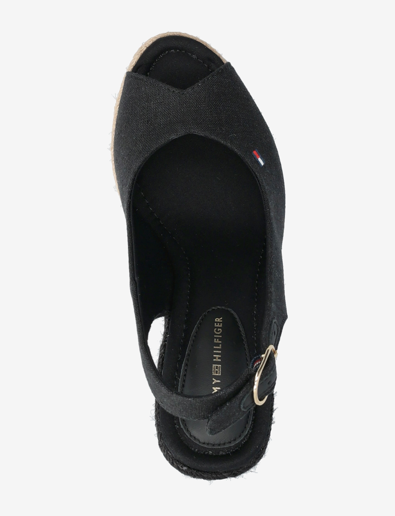 Tommy Hilfiger - FLAG HIGH WEDGE ESPAD SLINGBACK - konfirmation - black - 3