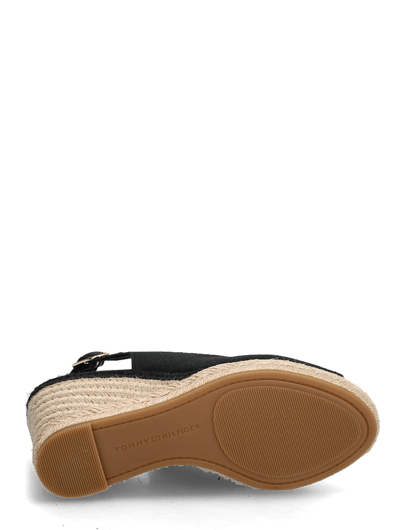 Tommy Hilfiger - FLAG HIGH WEDGE ESPAD SLINGBACK - konfirmation - black - 4