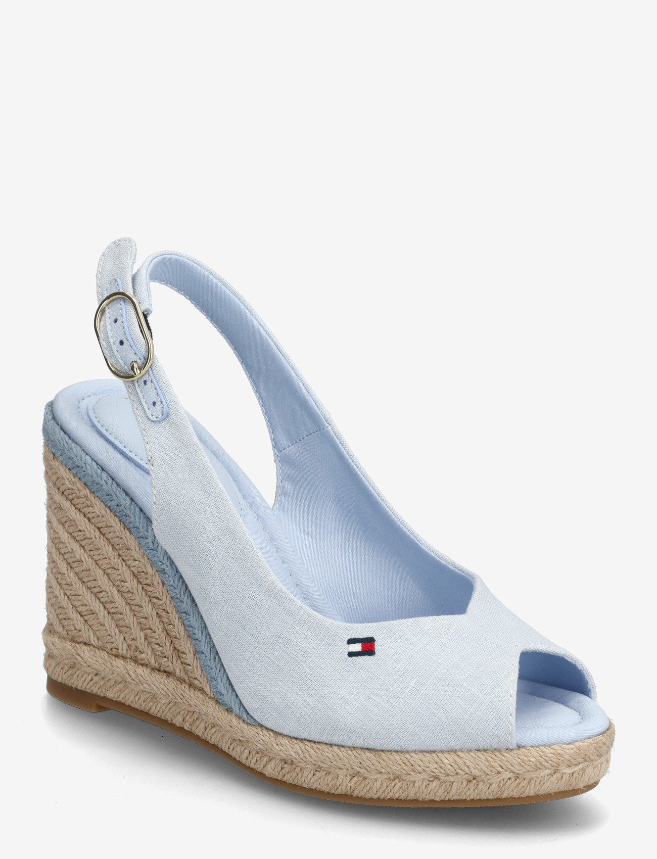 Tommy Hilfiger - FLAG HIGH WEDGE ESPAD SLINGBACK - konfirmationstøj - breezy blue - 0