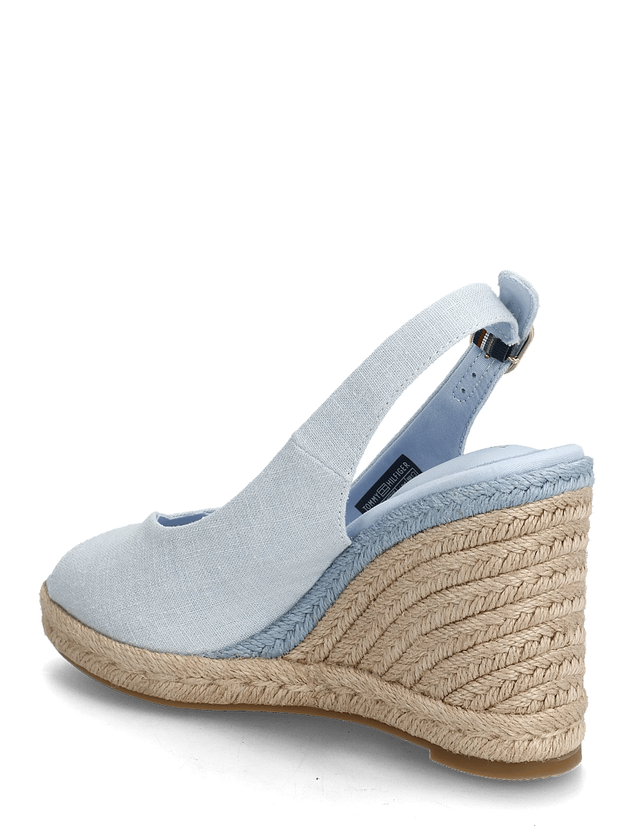 Tommy Hilfiger - FLAG HIGH WEDGE ESPAD SLINGBACK - konfirmation - breezy blue - 2