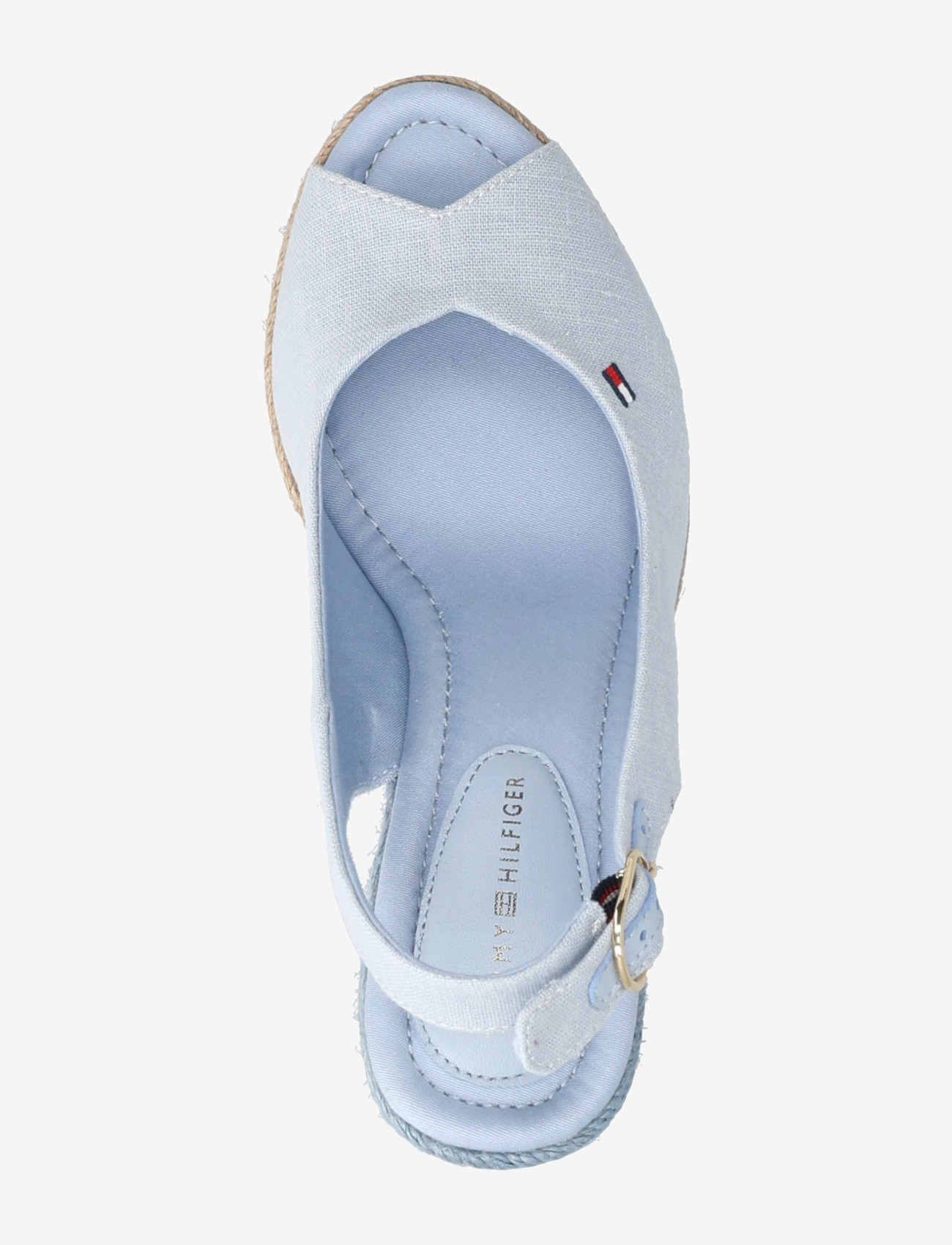 Tommy Hilfiger - FLAG HIGH WEDGE ESPAD SLINGBACK - konfirmationstøj - breezy blue - 3